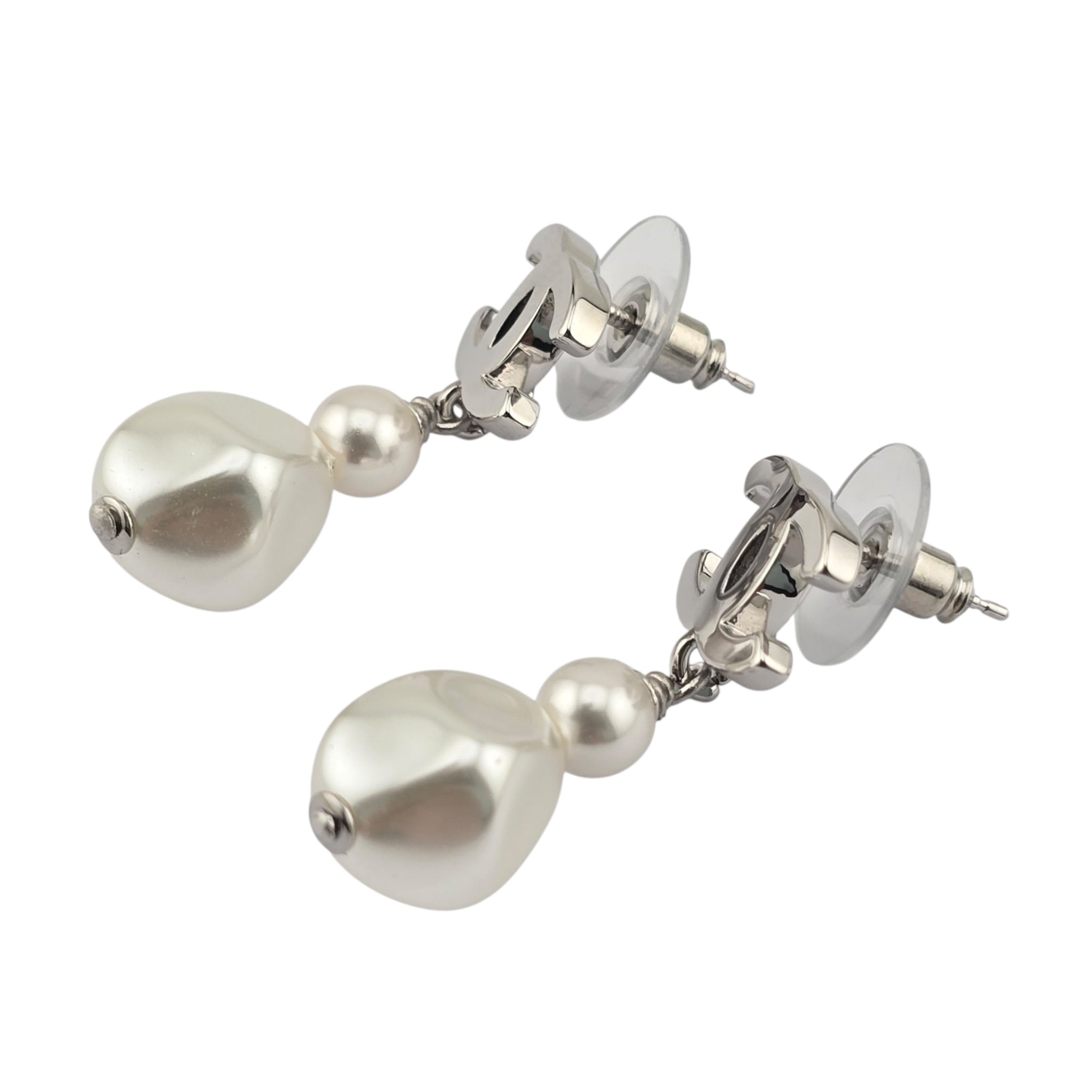 Chanel CC Faux Pearl Drop Earrings 2026 CHANEL