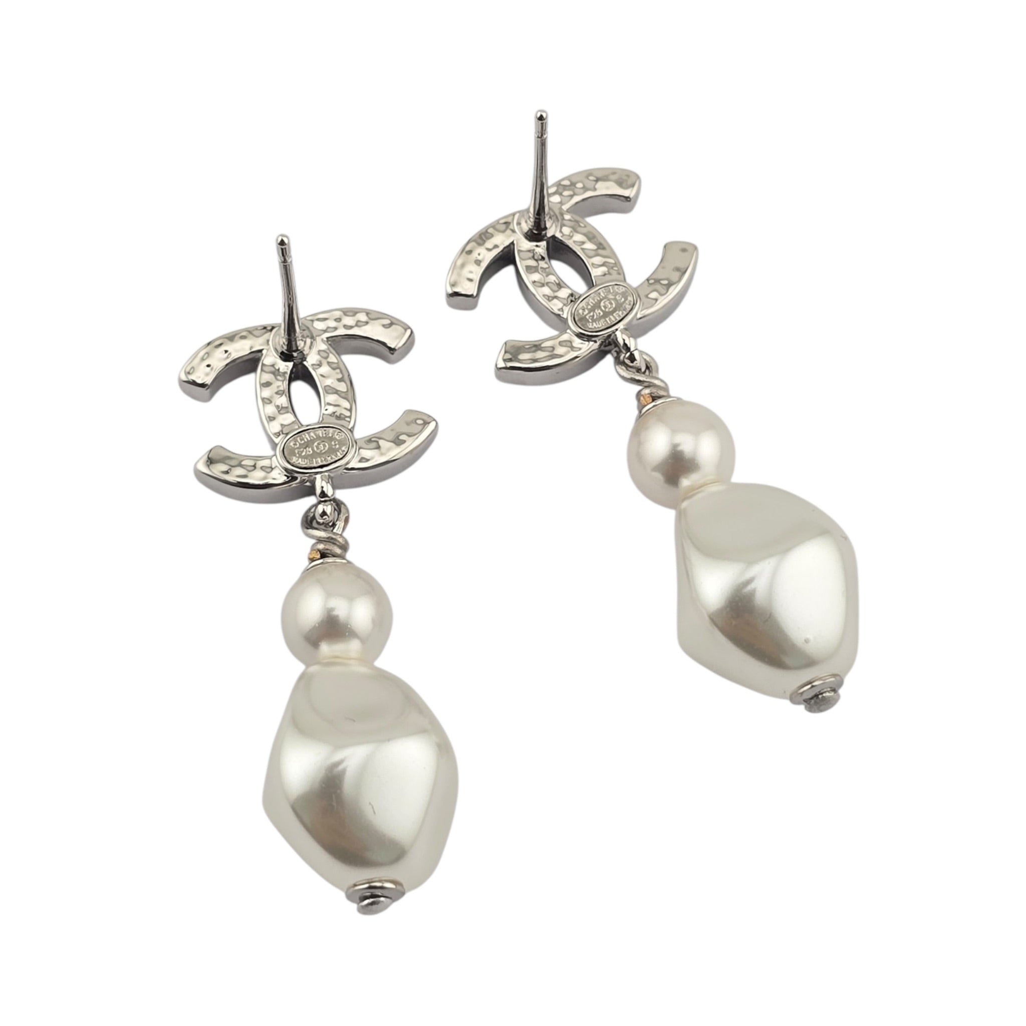 Chanel CC Faux Pearl Drop Earrings 2026 CHANEL