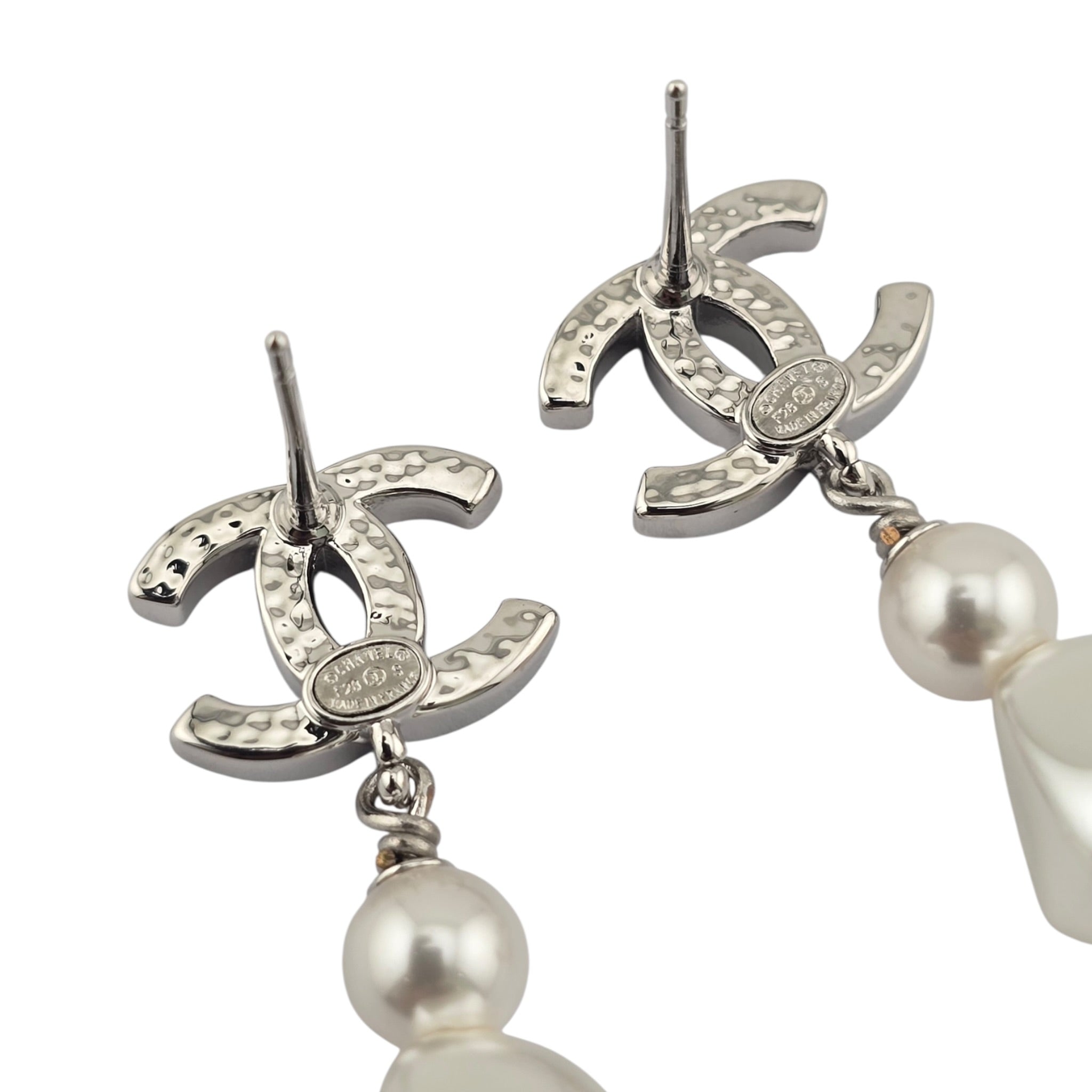 Chanel CC Faux Pearl Drop Earrings 2026 CHANEL