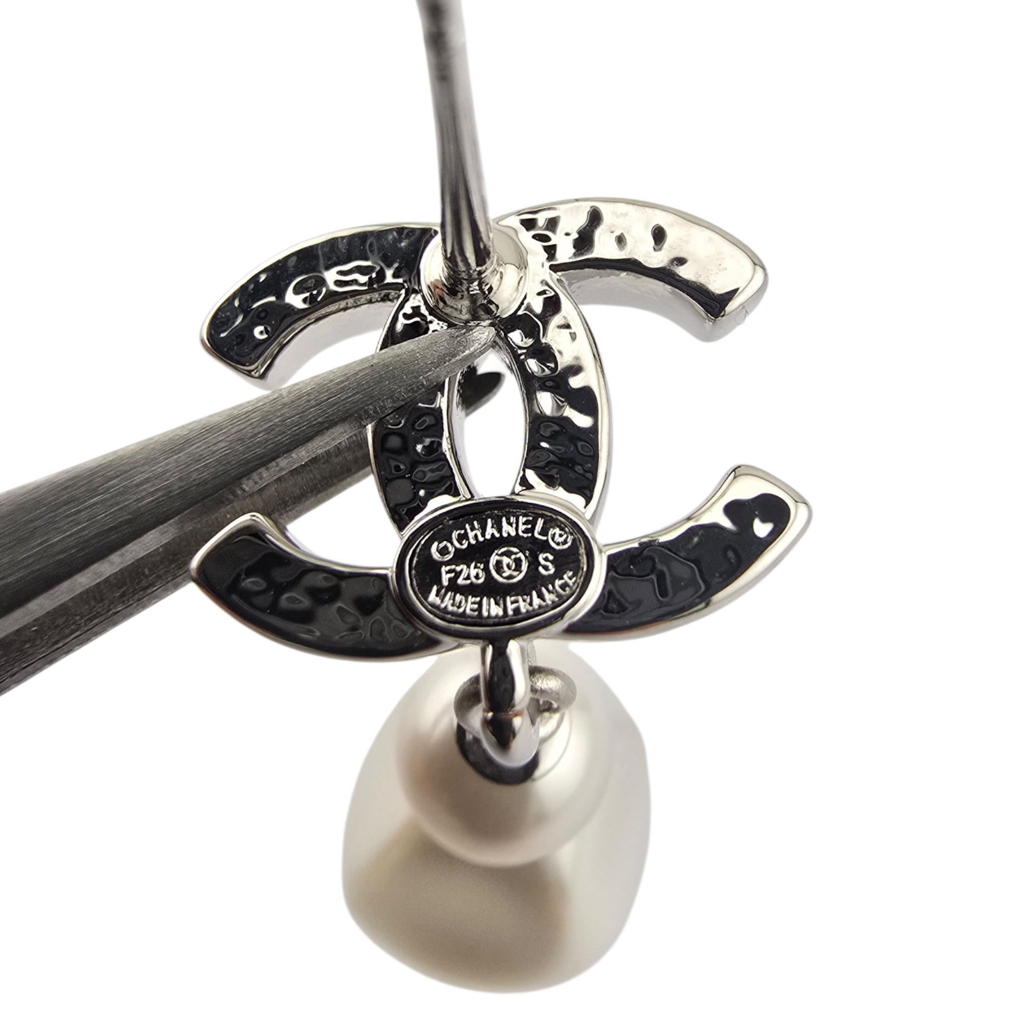 Chanel CC Faux Pearl Drop Earrings 2026 CHANEL