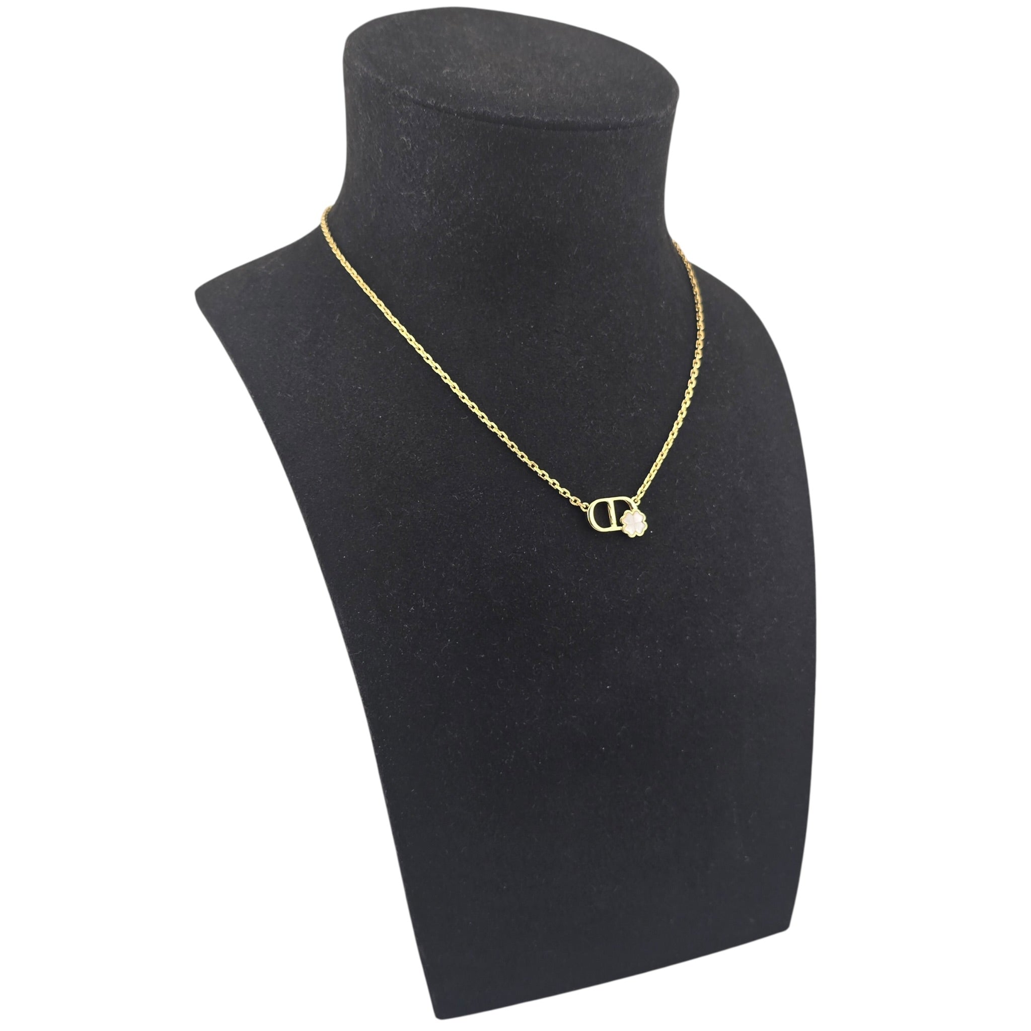 Christian Dior Garden Mother of Pearl Gold Necklace DIOR