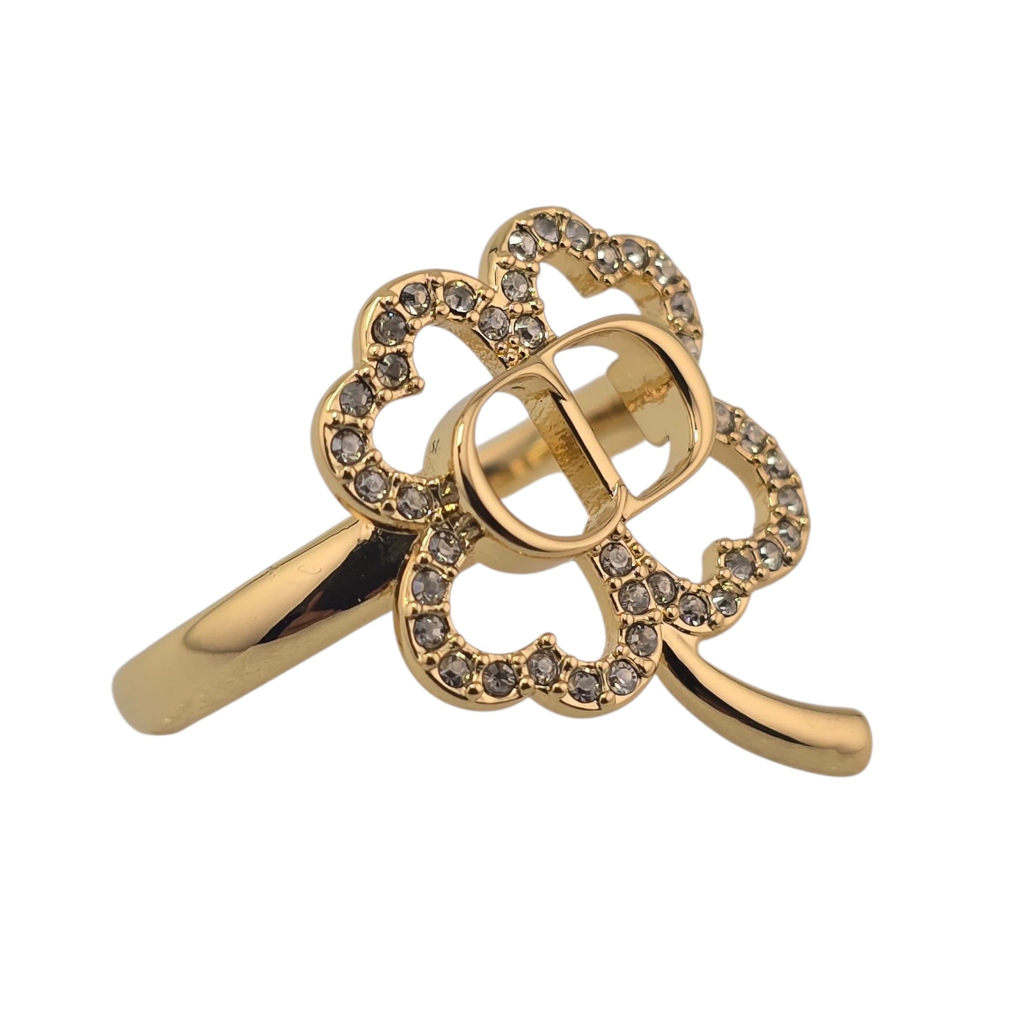 Christian Dior Shiny Clover Gold Ring DIOR