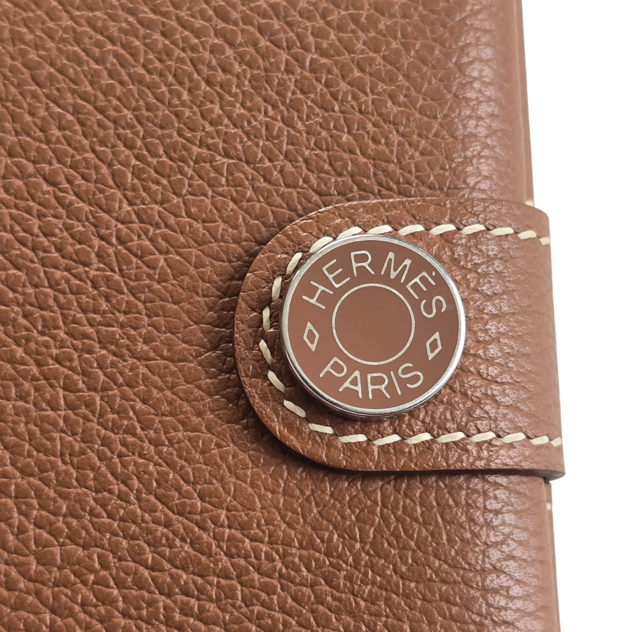 Hermès R.M.S Card Holder Gold Evercolor HERMES