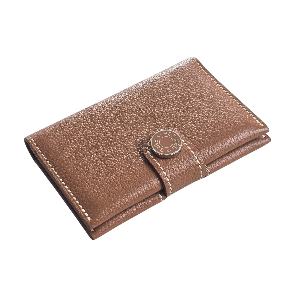 Hermès R.M.S Card Holder Gold Evercolor HERMES