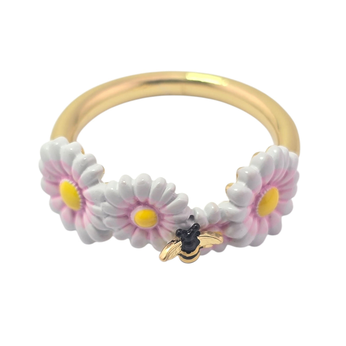 Christian Dior Daisy Ring Gold Metal Lacquer DIOR