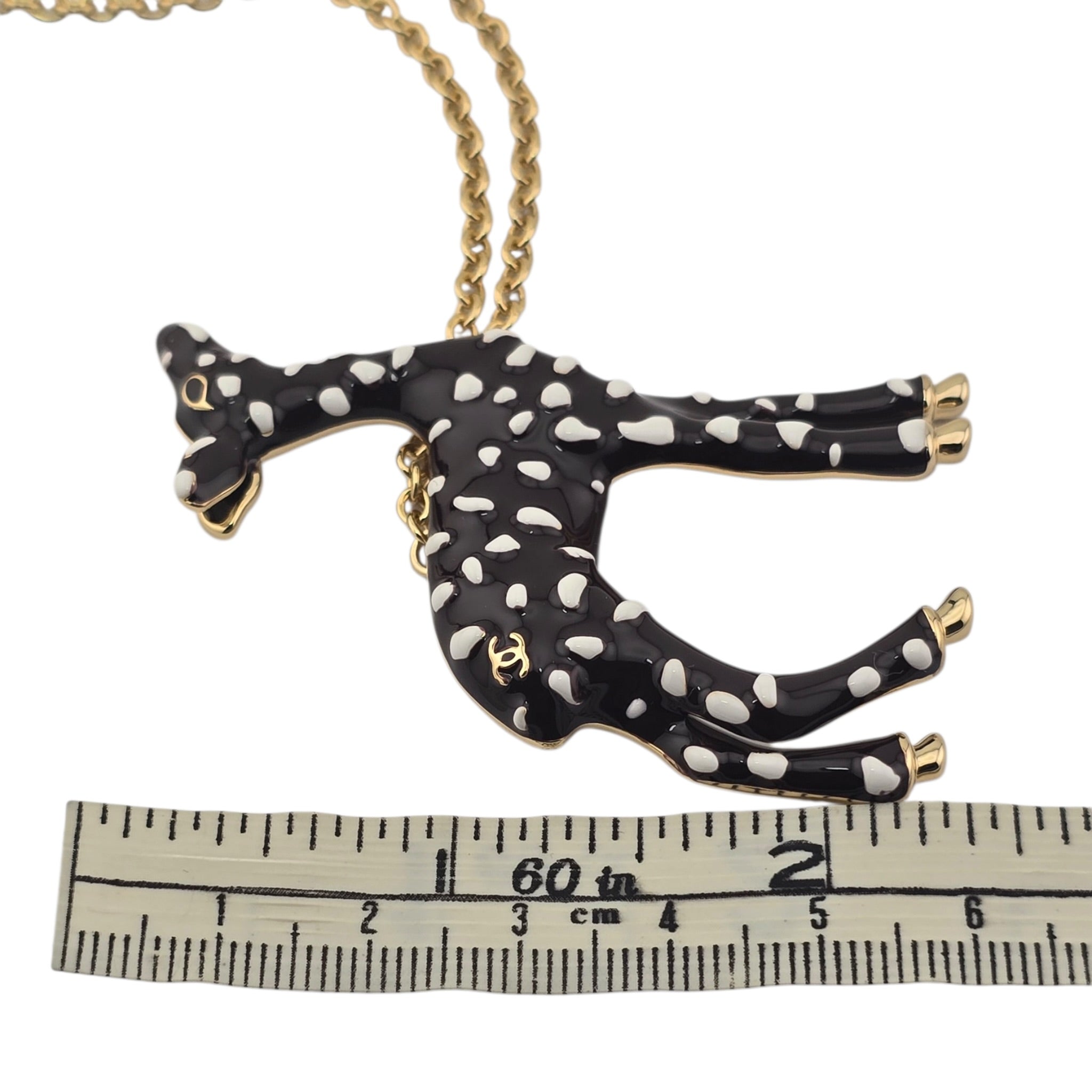 Chanel CC Deer Gold Maroon Necklace 2026 CHANEL
