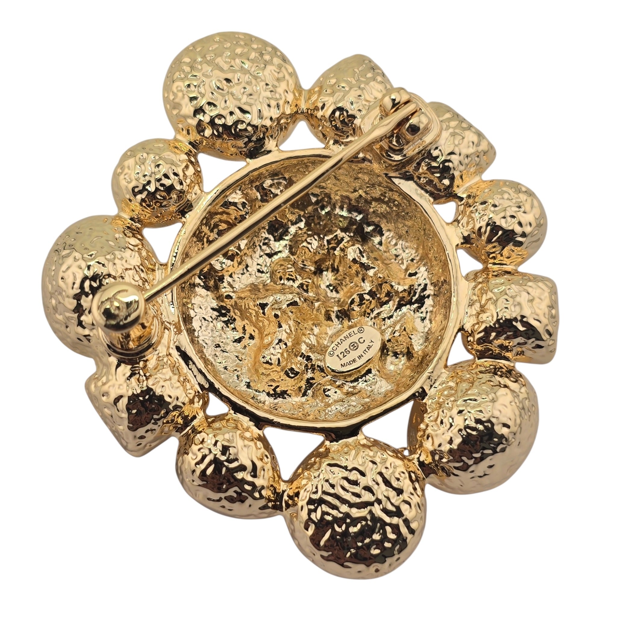 Chanel CC Multi Stone Stud Gold Brooch 2026 CHANEL