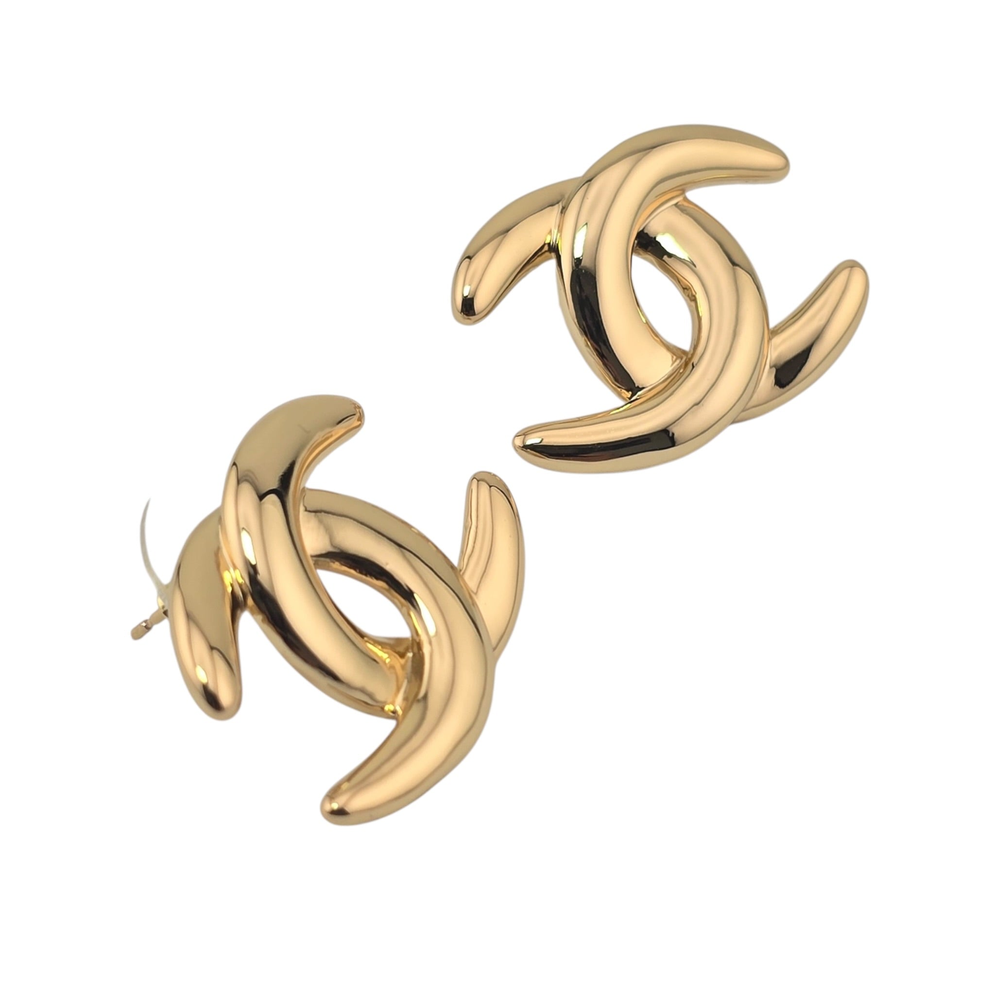 Chanel CC Gold Stud Multicoloured Crystal Earrings 2026 CHANEL