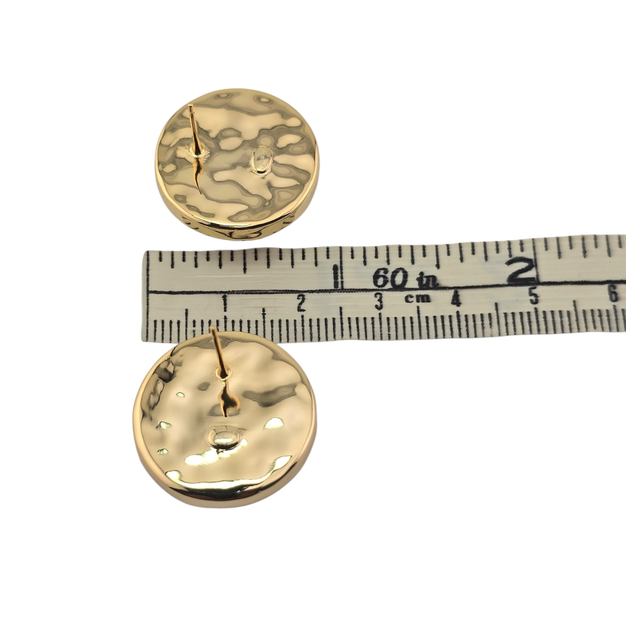 Chanel CC Gold Pearly White Round Stud Earrings 2026 CHANEL