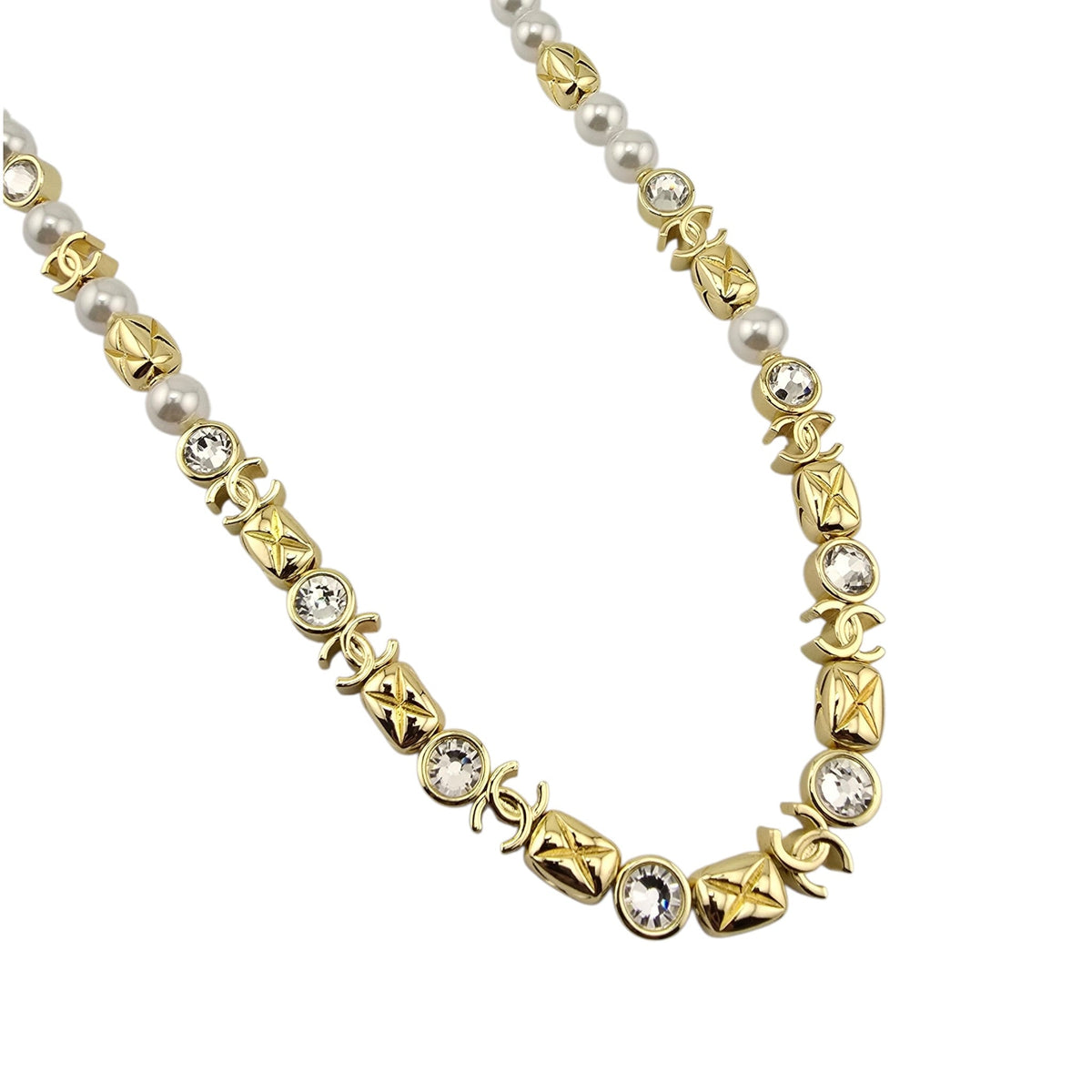 Chanel CC Faux Pearl Gold Long Necklace 2026 CHANEL