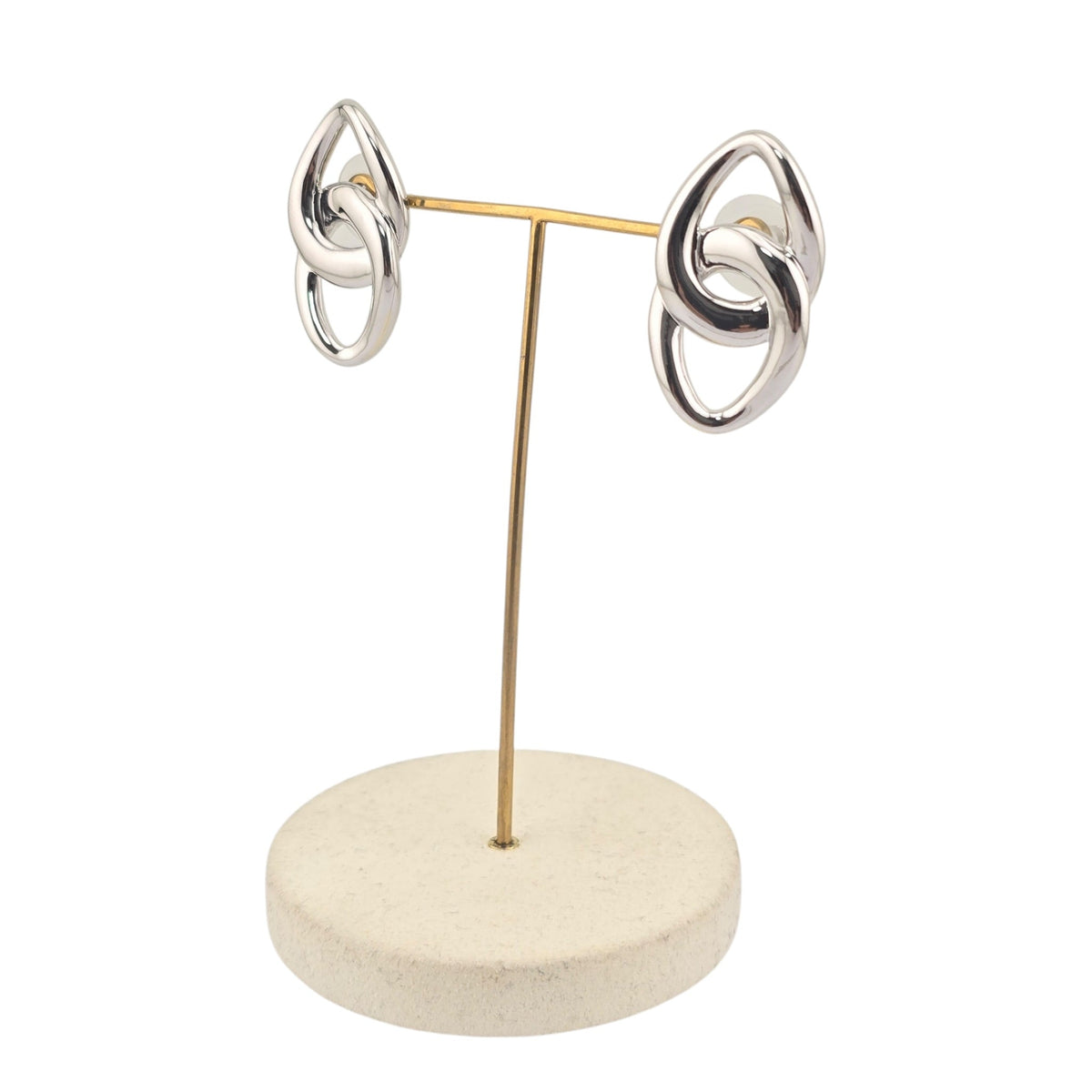 Chanel Silver CC Stud Earrings 2026 CHANEL