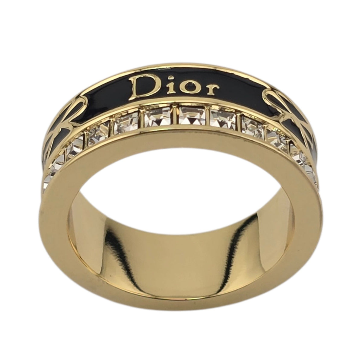 Christian Dior Night Code Gold Black Enamel Ring Bijoux Heaven