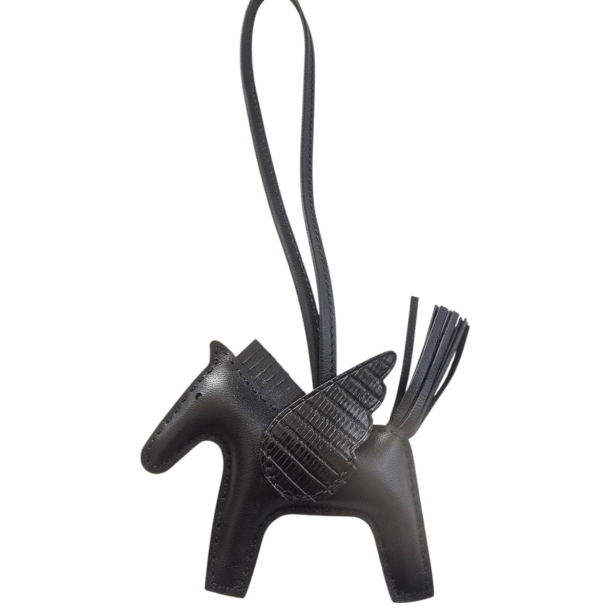 Hermès Rodeo Pegase So Noir Black Leather Lizard Touch PM HERMES