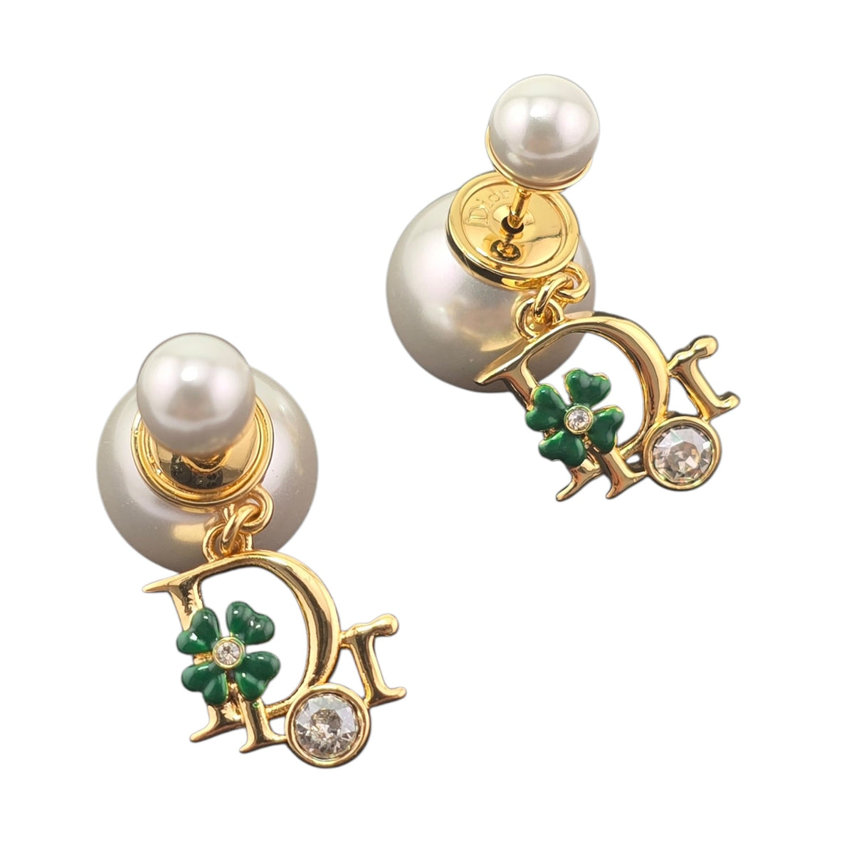 Christian Dior Precious Clover Pearl Tribales Earrings DIOR