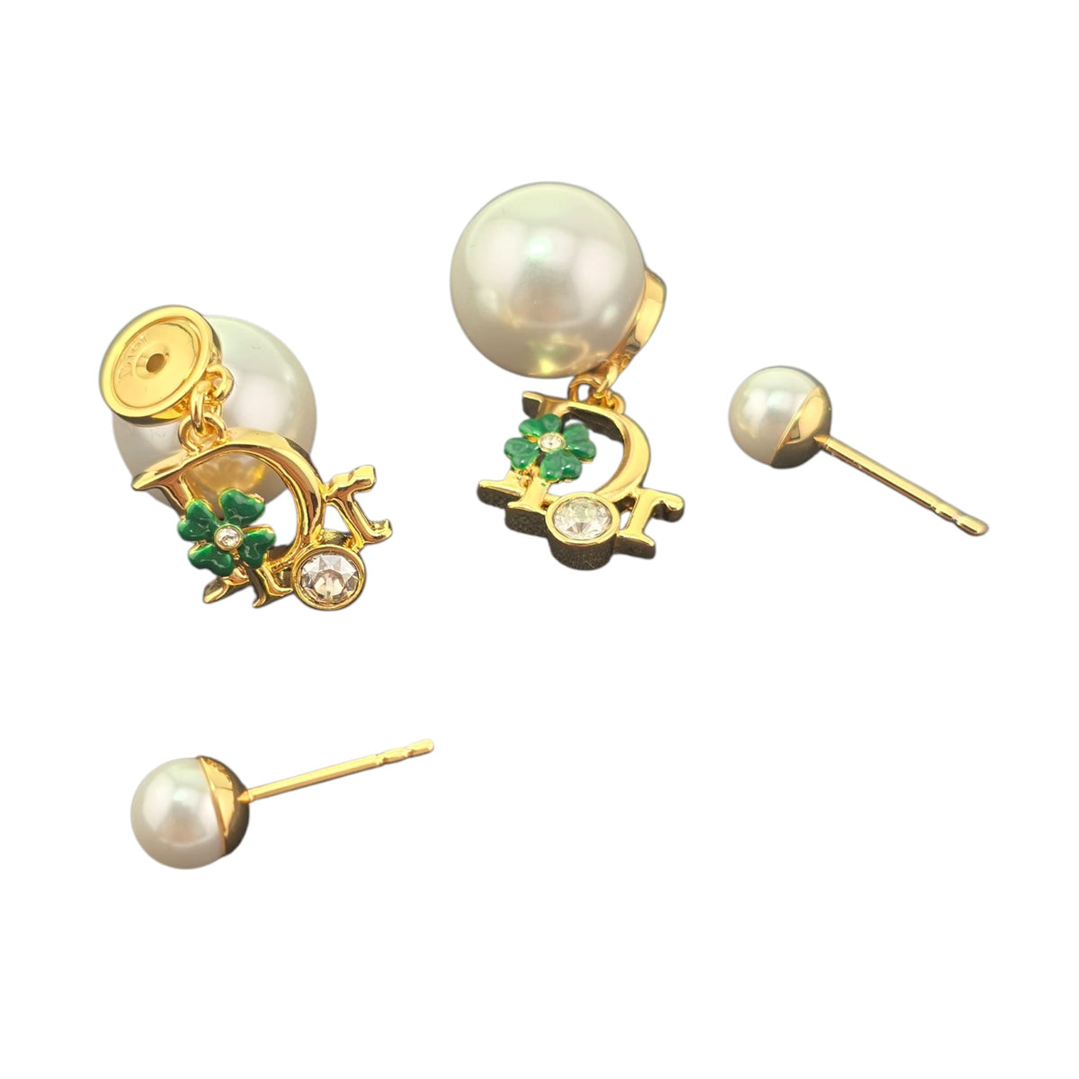 Christian Dior Precious Clover Pearl Tribales Earrings DIOR