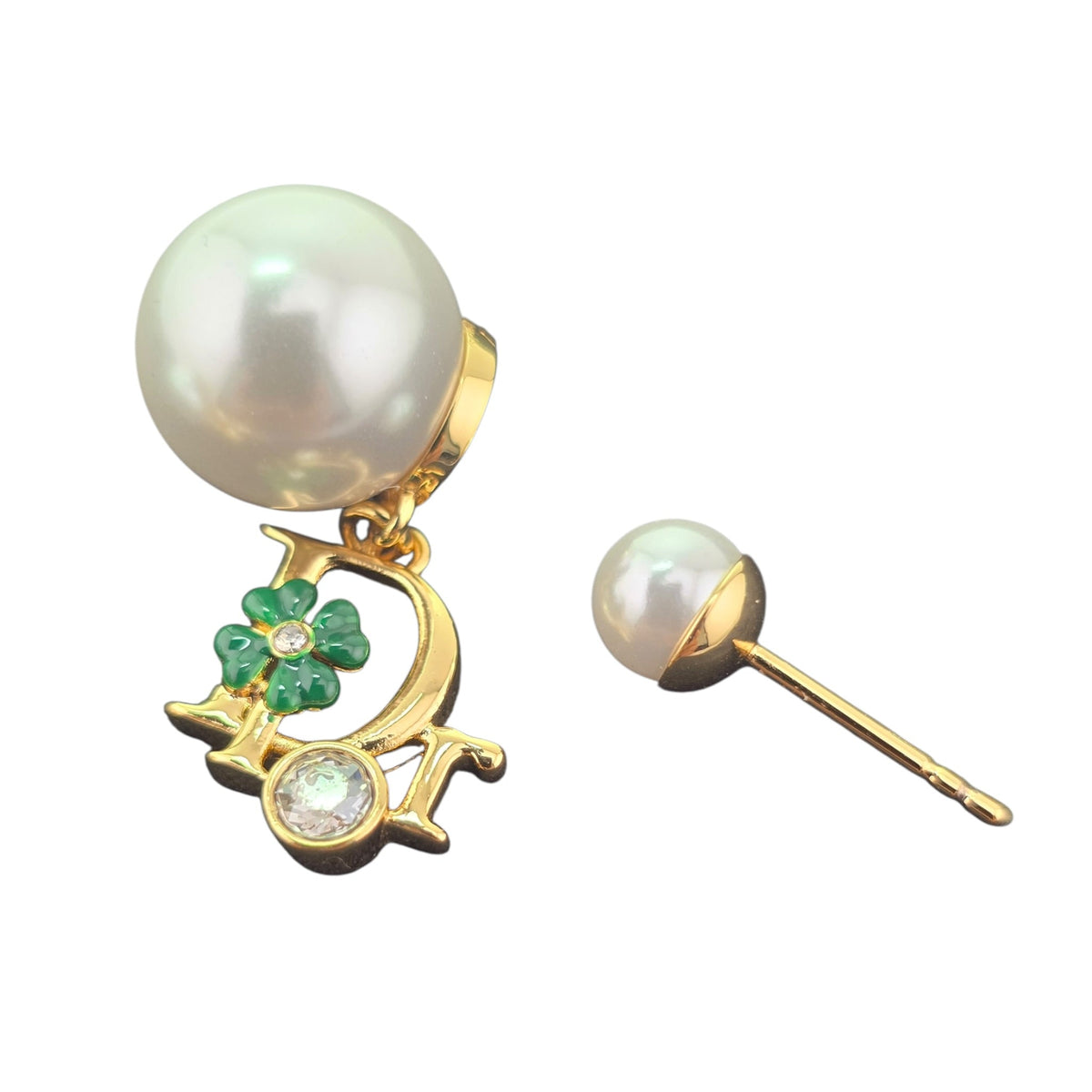 Christian Dior Precious Clover Pearl Tribales Earrings DIOR