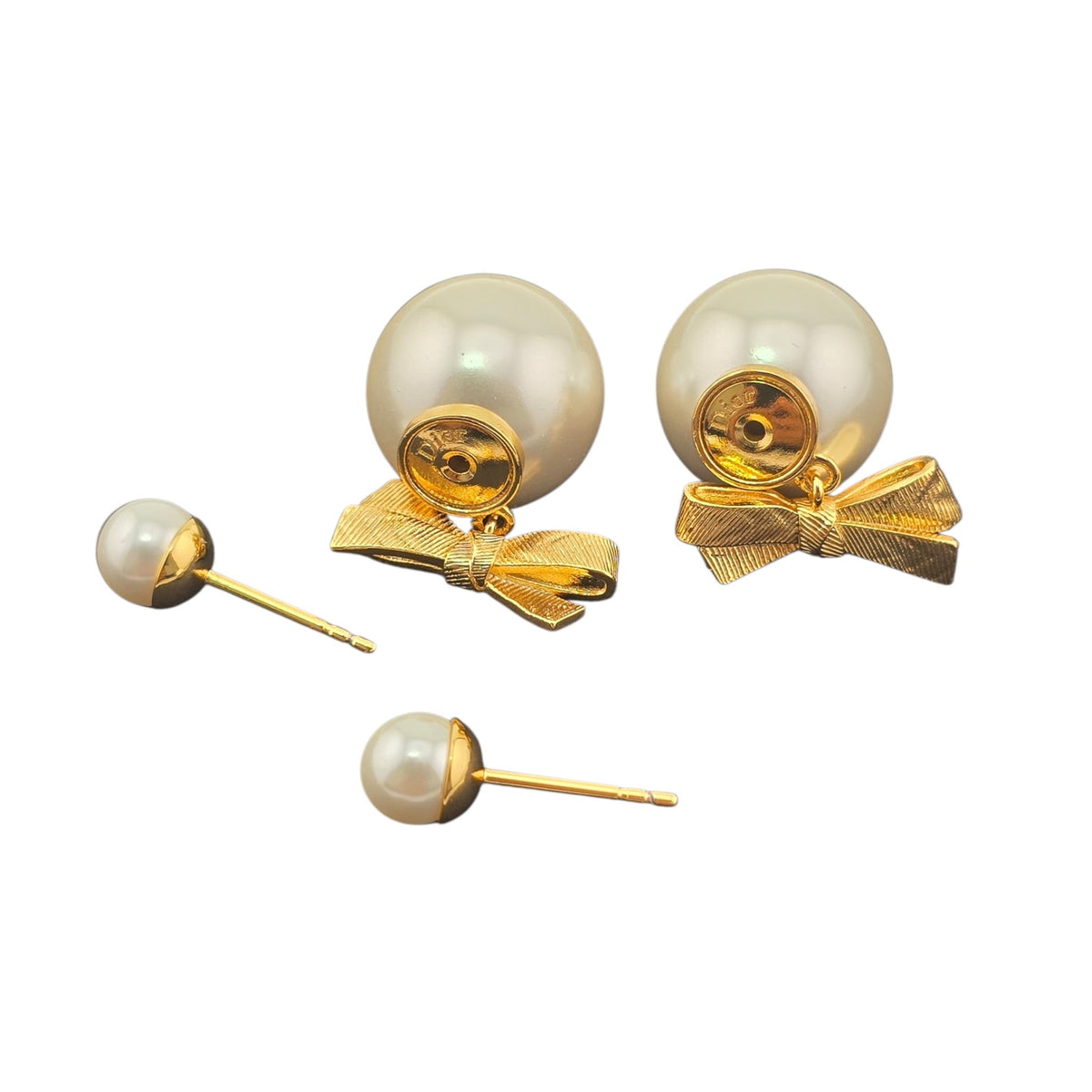 Christian Dior CD Bow Tribales Earrings DIOR