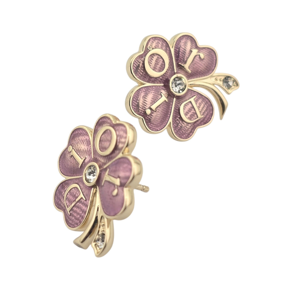 Christian Dior Floral Clover Stud Earrings DIOR