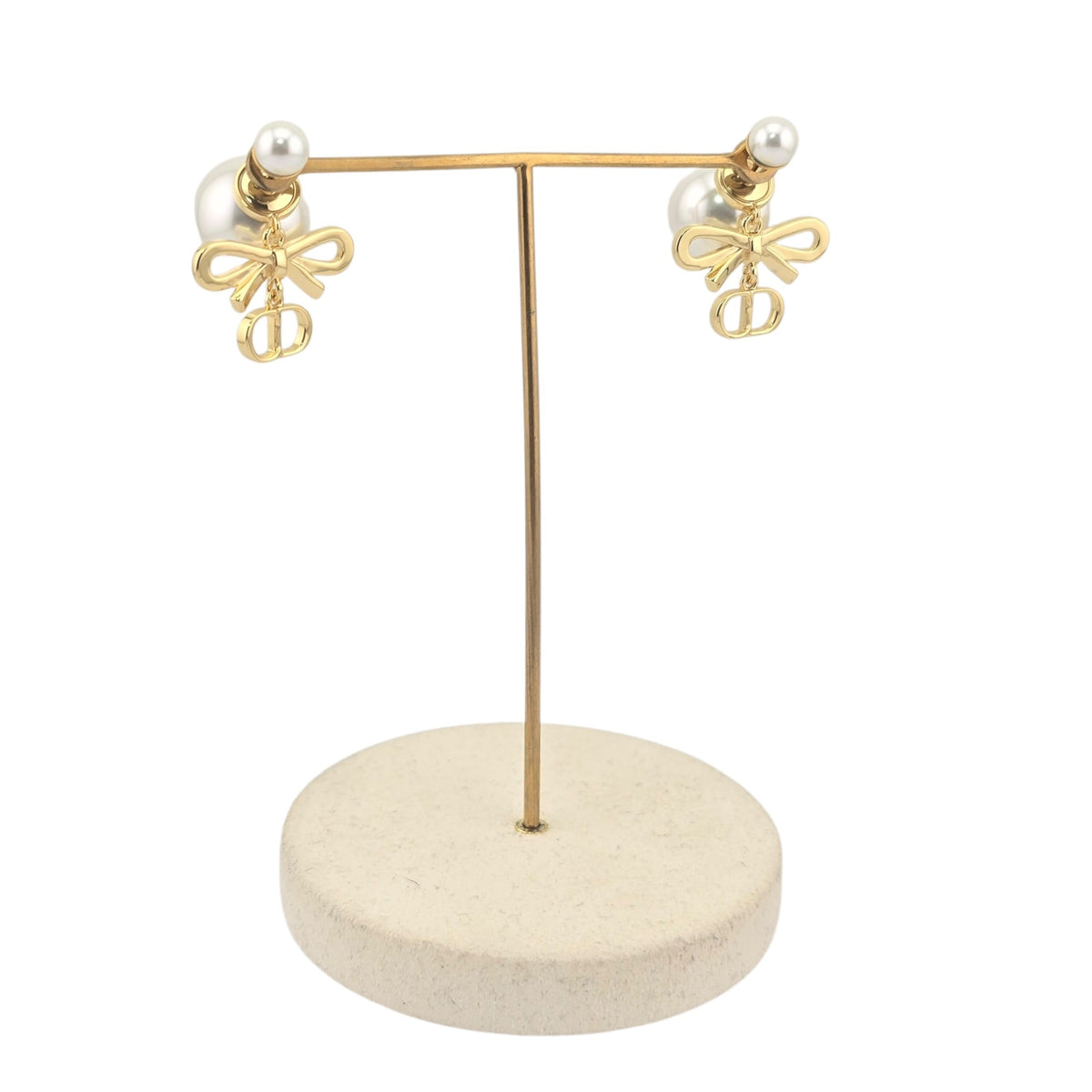 Christian Dior CD Mini Bow Tribales Earrings DIOR