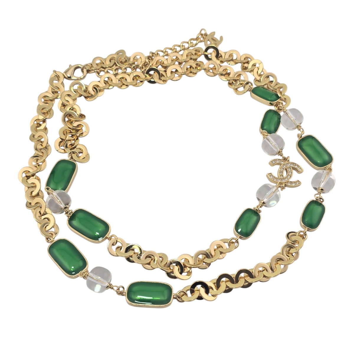 Chanel CC Faux Pearl Gold Long Necklace 2026 CHANEL