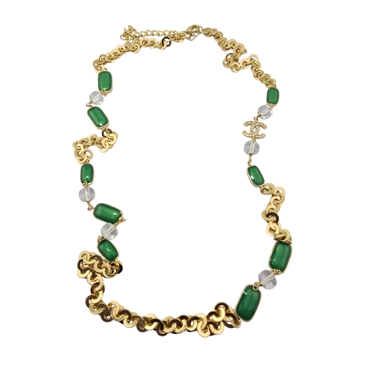 Chanel CC Faux Pearl Gold Long Necklace 2026 CHANEL