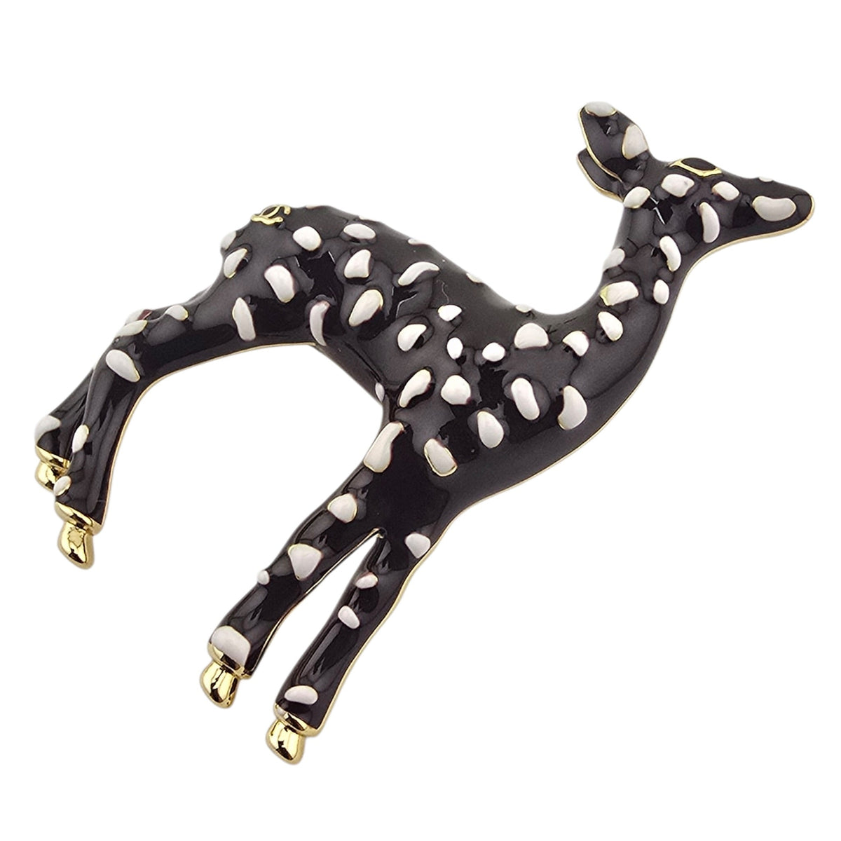 Chanel CC Deer Gold Maroon Stud Earrings 2026 CHANEL