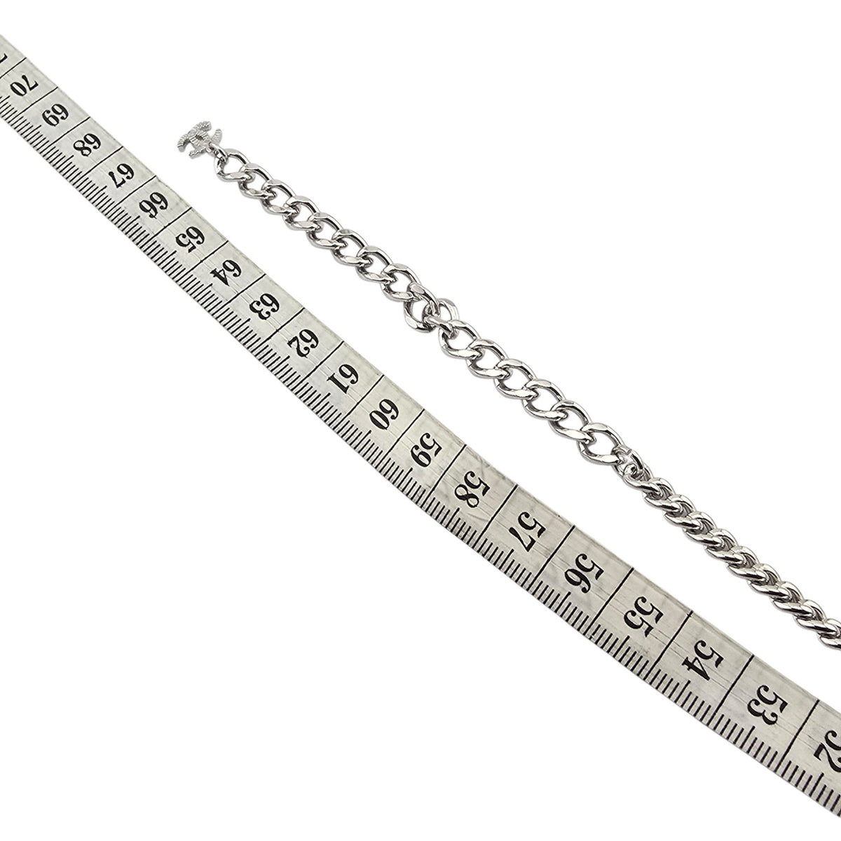 Chanel CC Silver Square Crystal Star Pendant Necklace 2023 CHANEL