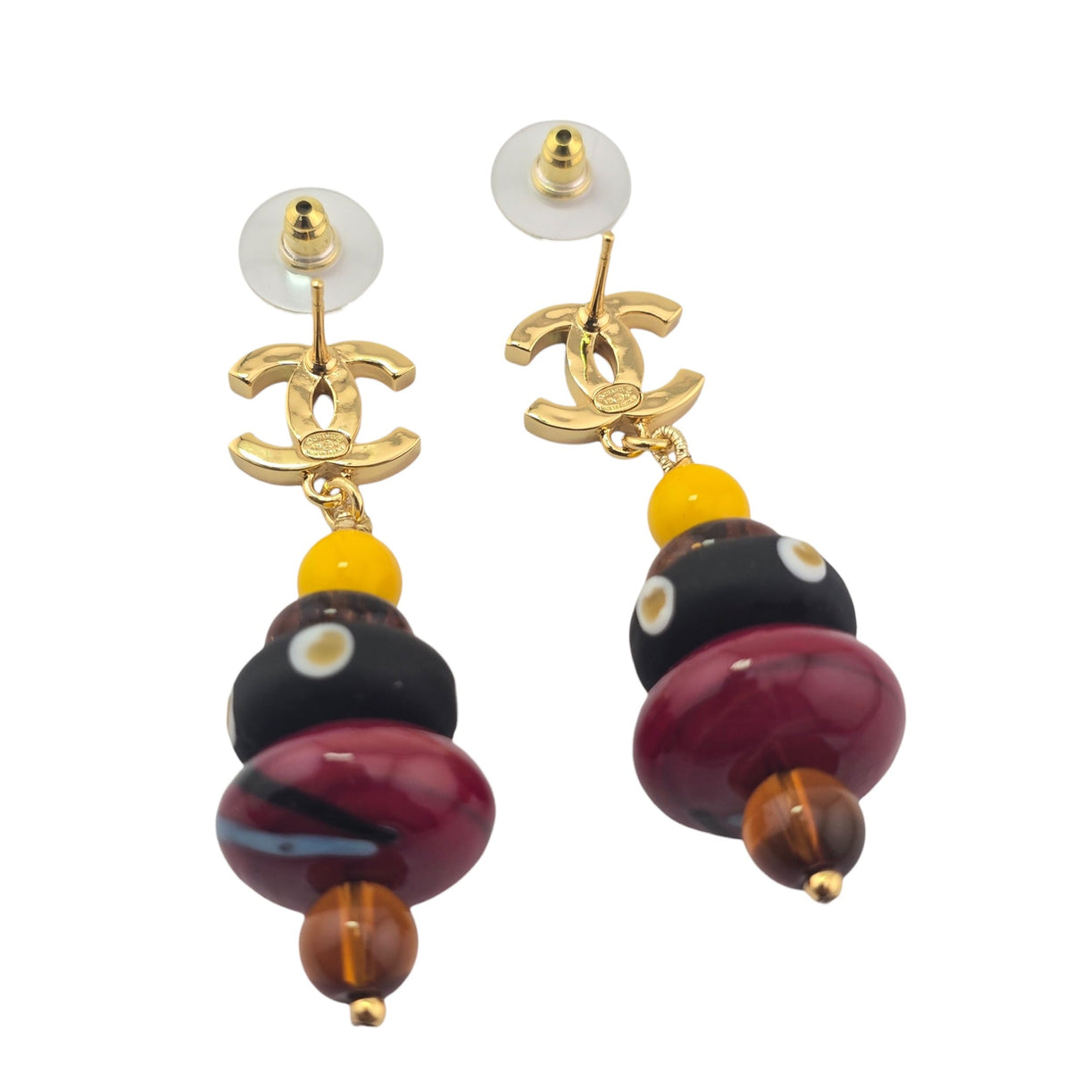 Chanel CC Gold Pendant Earrings 2026 CHANEL
