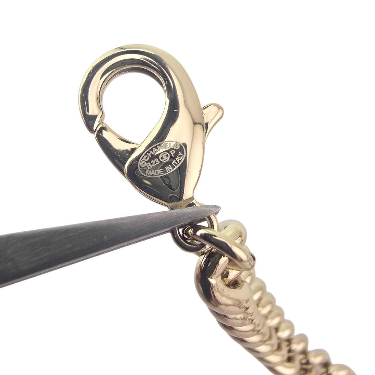 Chanel CC 5 Pendant Gold Necklace 2023 CHANEL