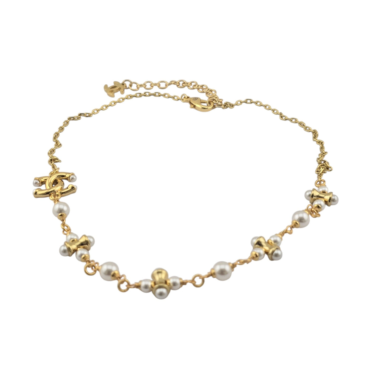 Chanel CC Faux Pearl Gold Pendant Necklace 2026 CHANEL