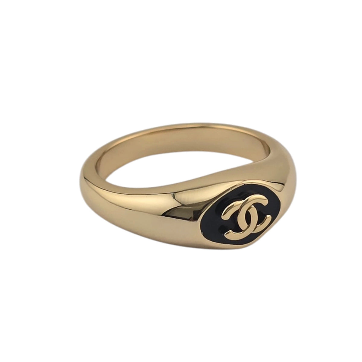 Chanel CC Gold Black Ring 2026 CHANEL