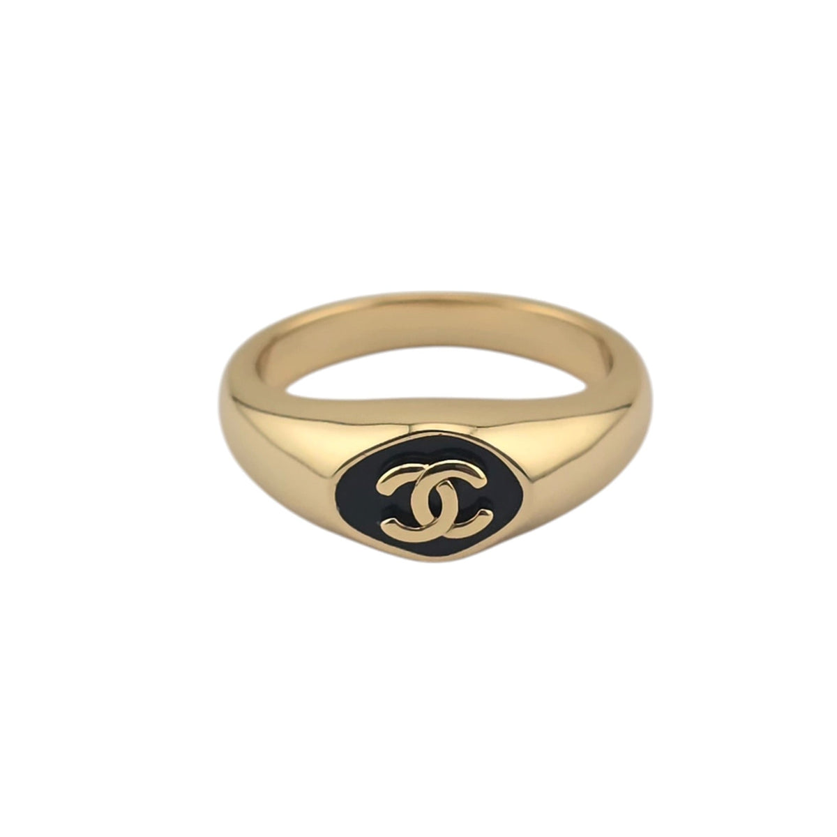 Chanel CC Gold Black Ring 2026 CHANEL