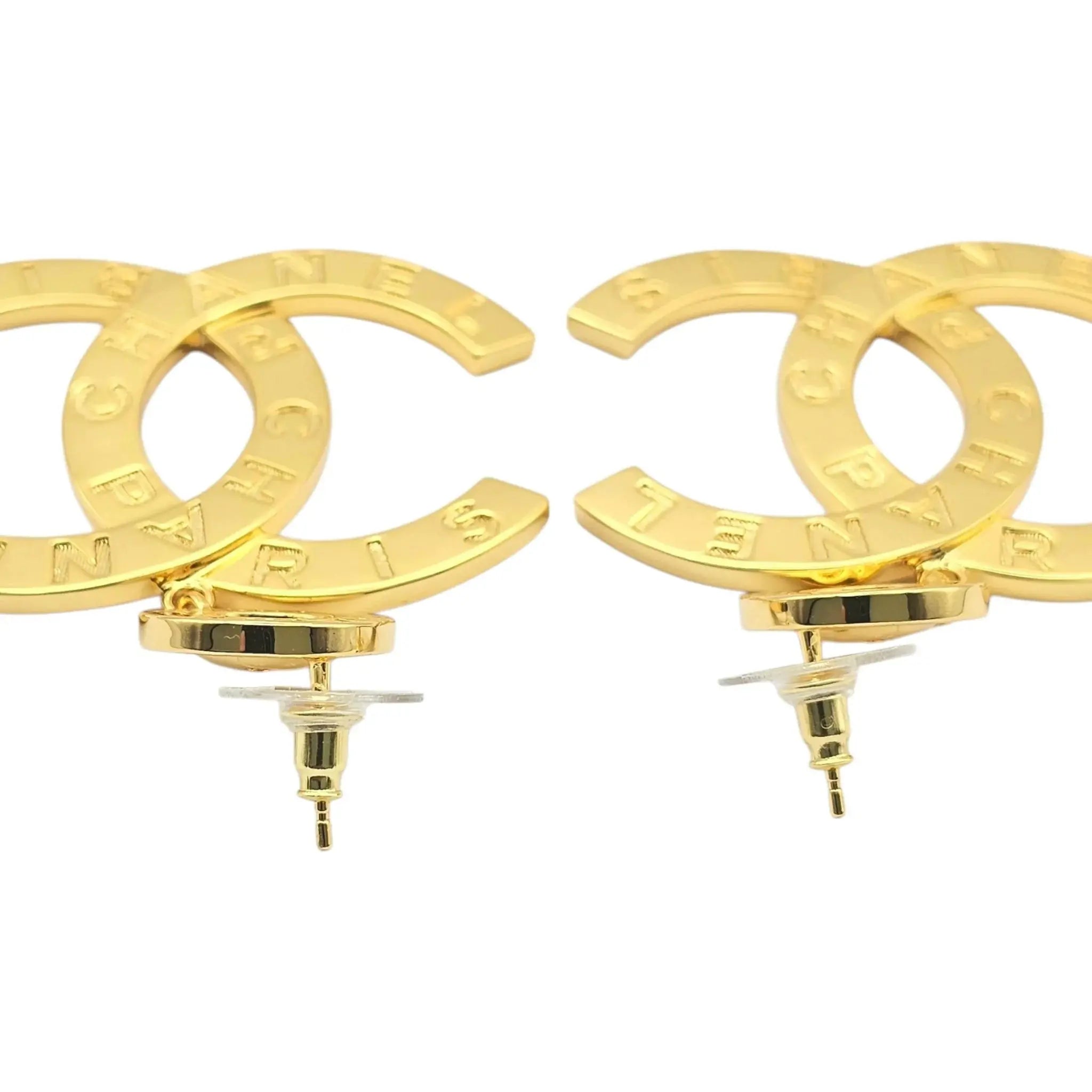 Chanel CC Gold Large Button Earrings 2020 CHANEL