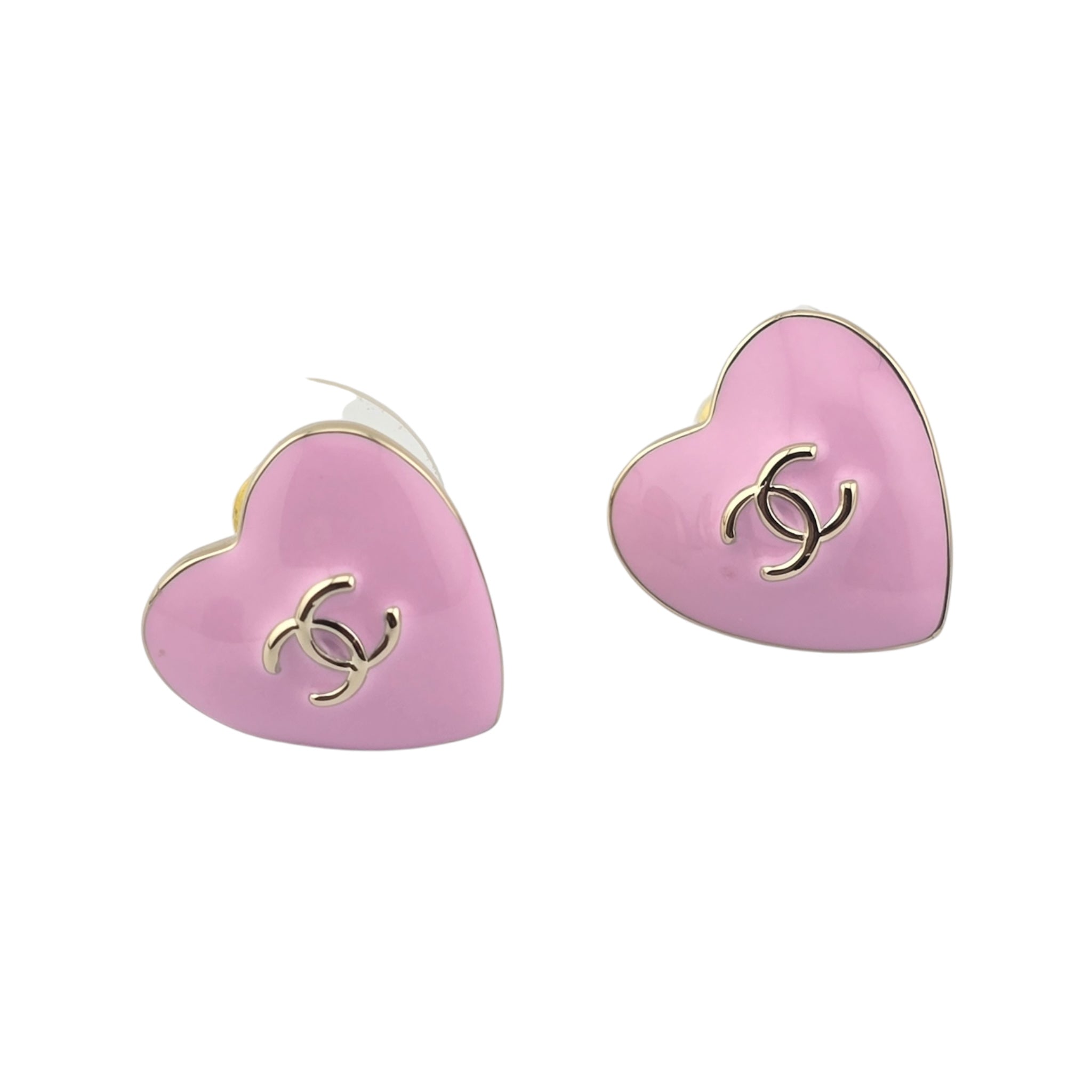 Chanel CC Pink Gold Stud Earrings 2025