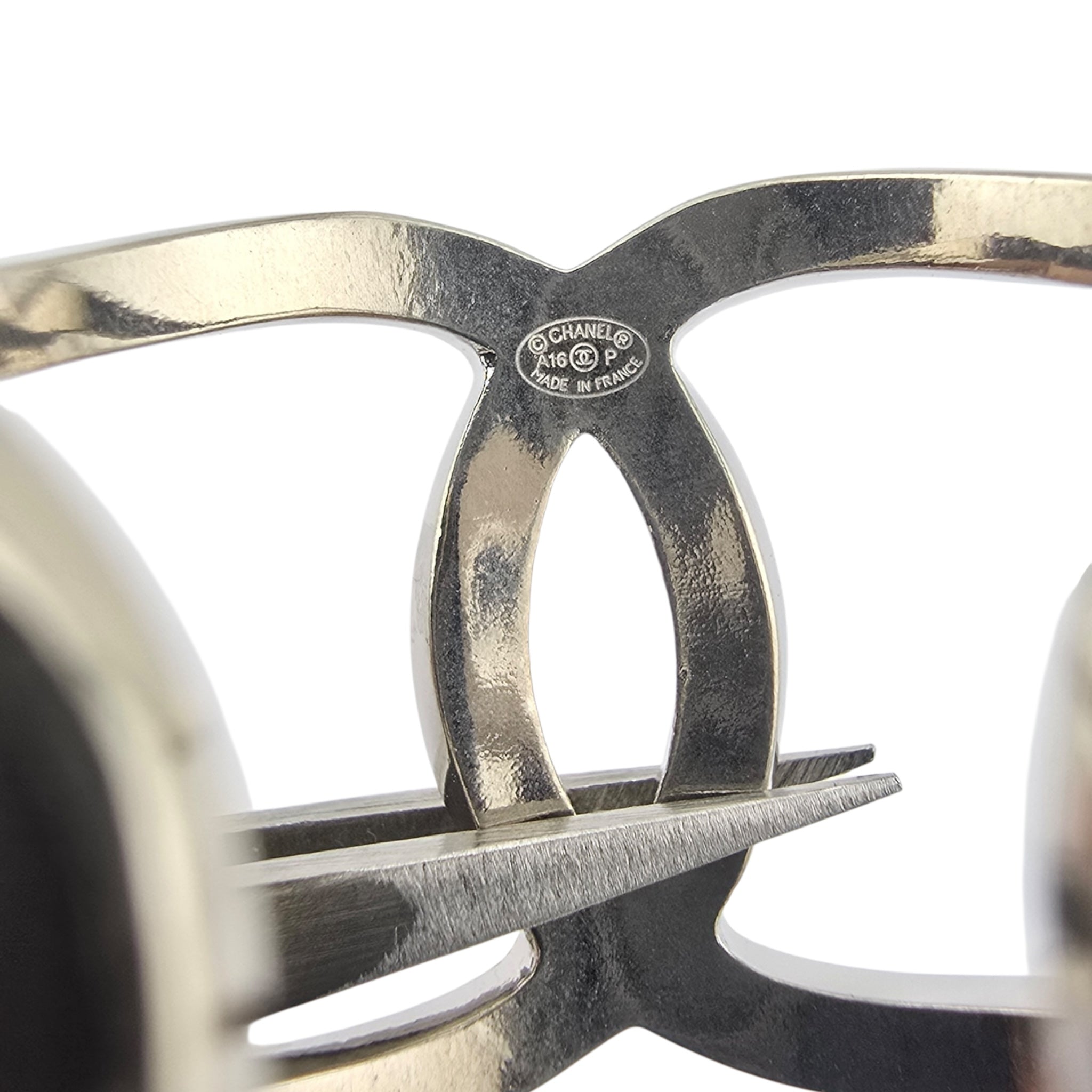 Chanel CC Silver Ring 2016 CHANEL