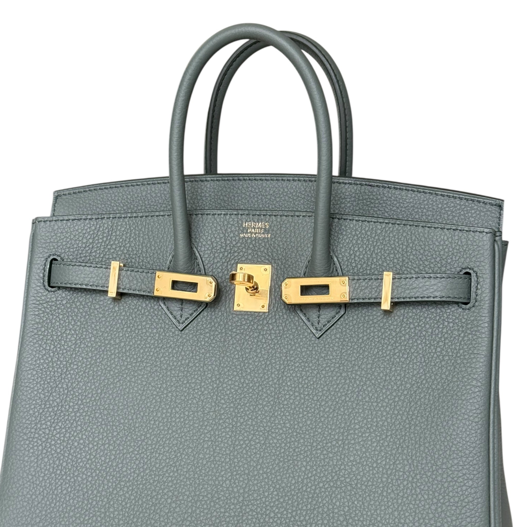 Hermès Birkin 25 Vert Amande Togo Gold Hardware HERMES