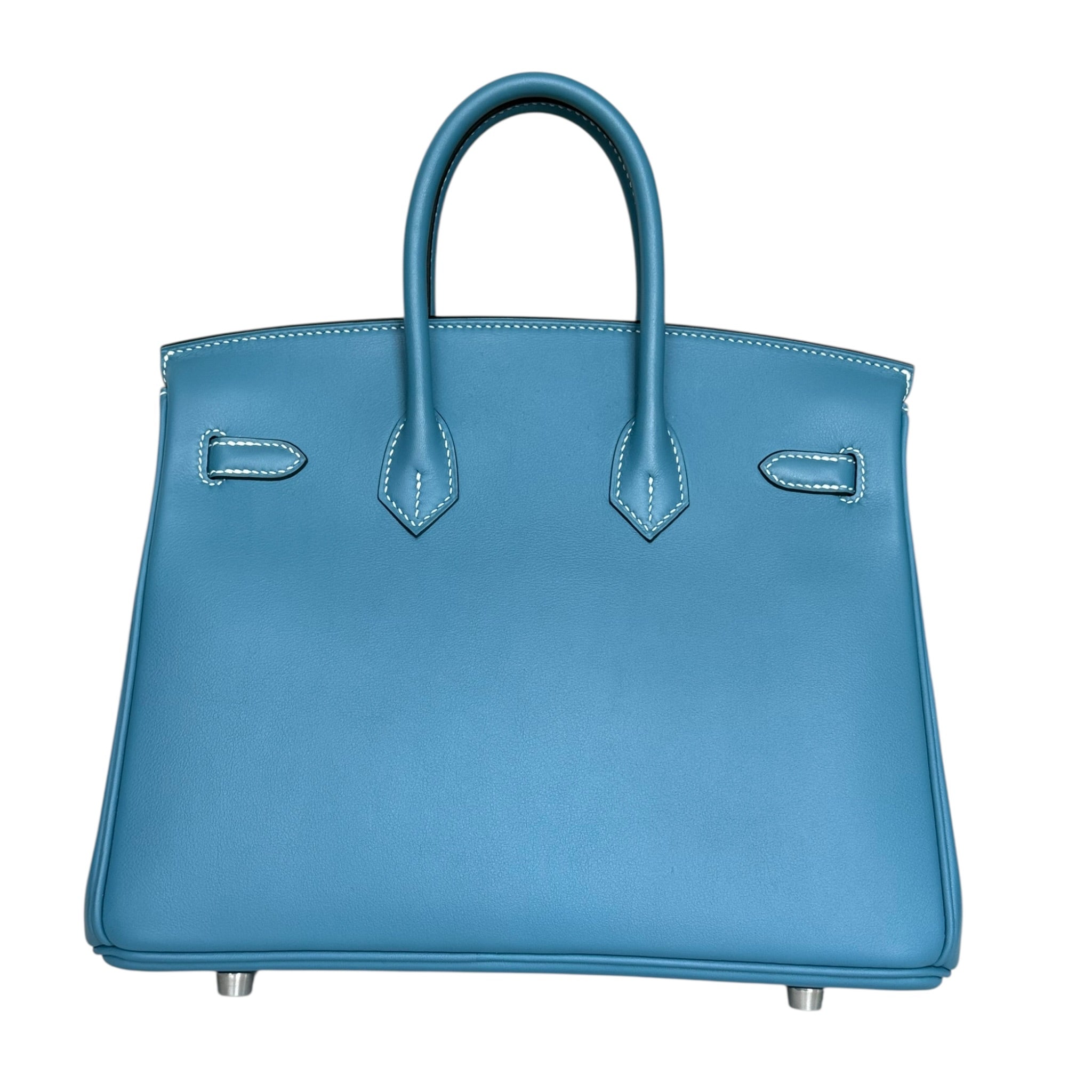 Hermès Birkin 25 Bleu Jean Swift Palladium Hardware HERMES