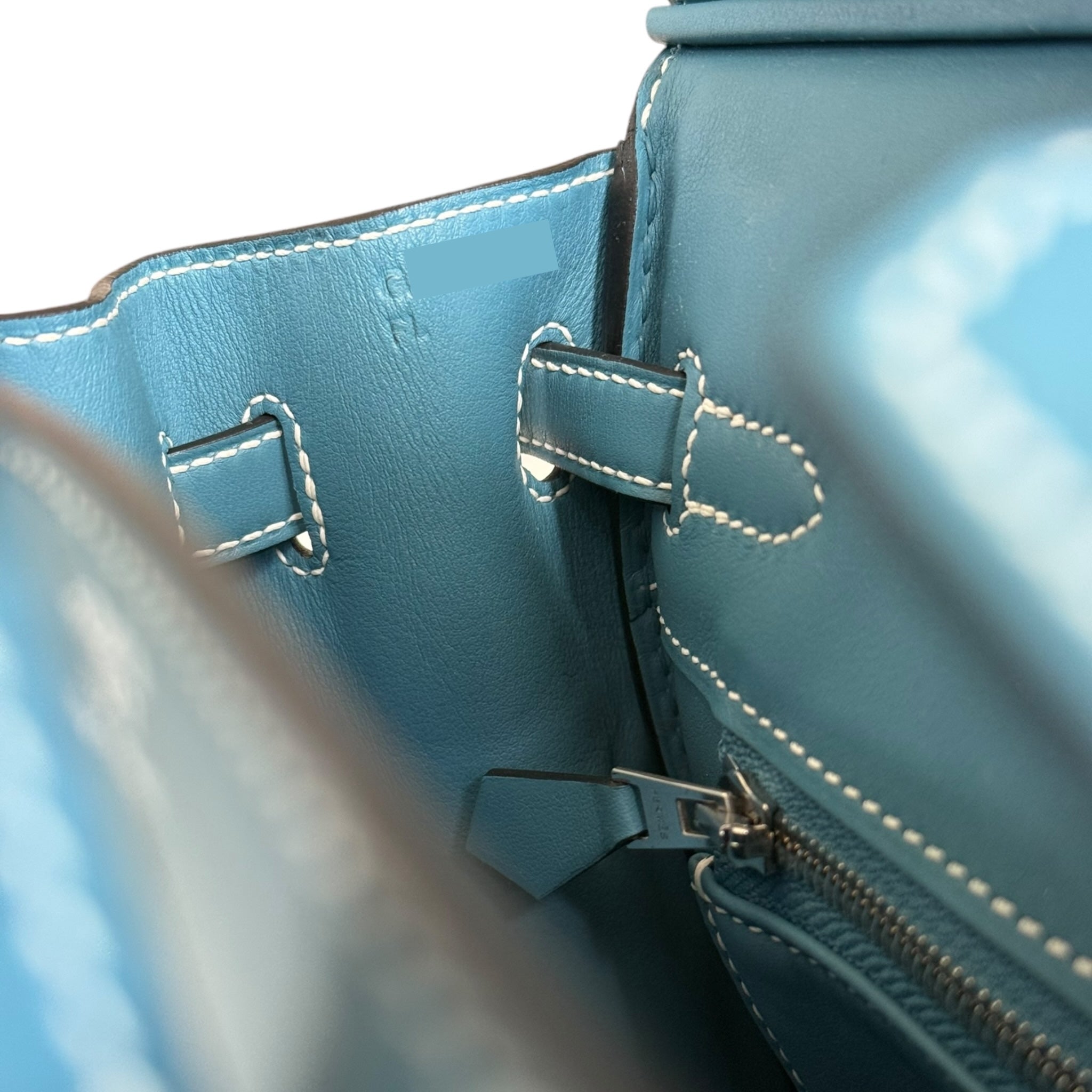 Hermès Birkin 25 Bleu Jean Swift Palladium Hardware HERMES