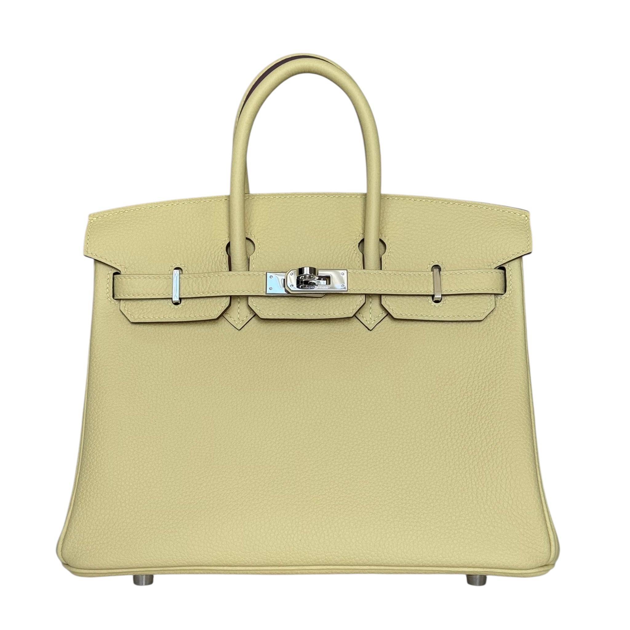 Hermès Birkin 25 Jaune Poussin Togo Palladium Hardware HERMES