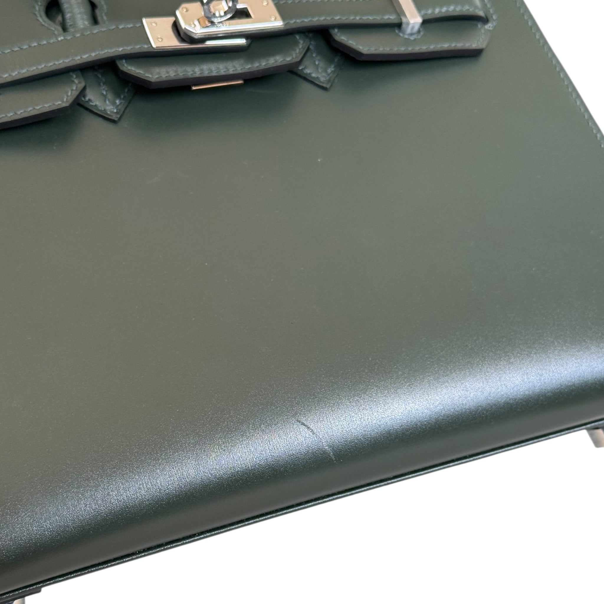 Hermès Birkin 25 Vert Fonce Box Leather Palladium Hardware HERMES