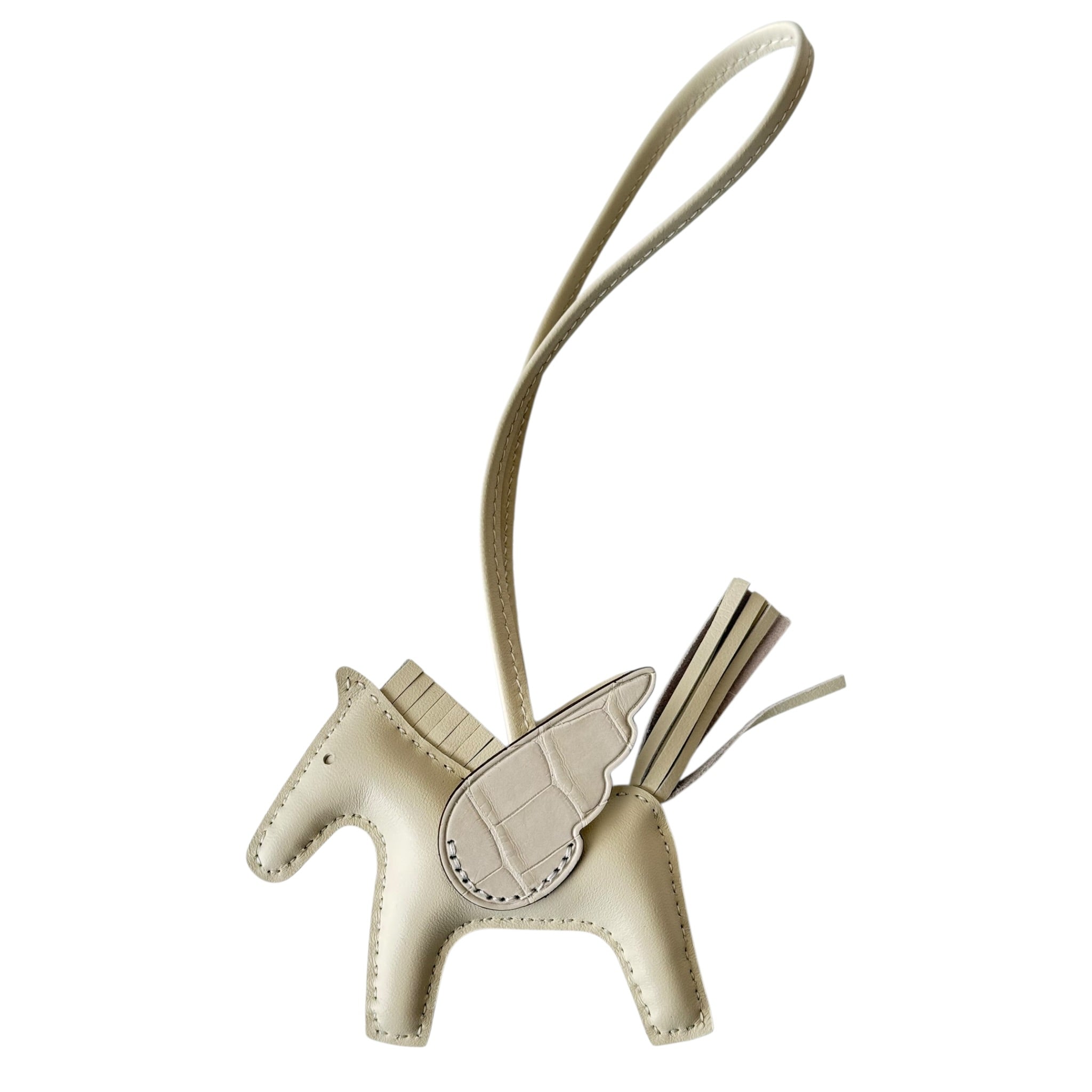 Hermès Rodeo Pegase Beton Leather and Alligator Touch PM Charm Bag HERMES