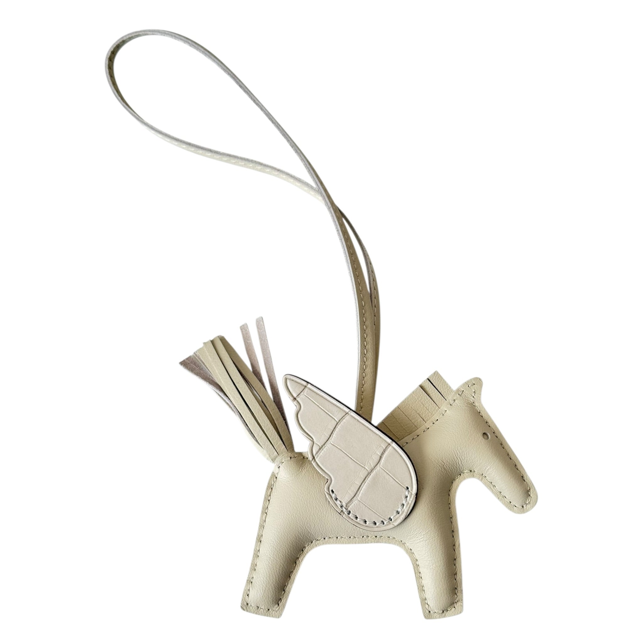 Hermès Rodeo Pegase Beton Leather and Alligator Touch PM Charm Bag HERMES