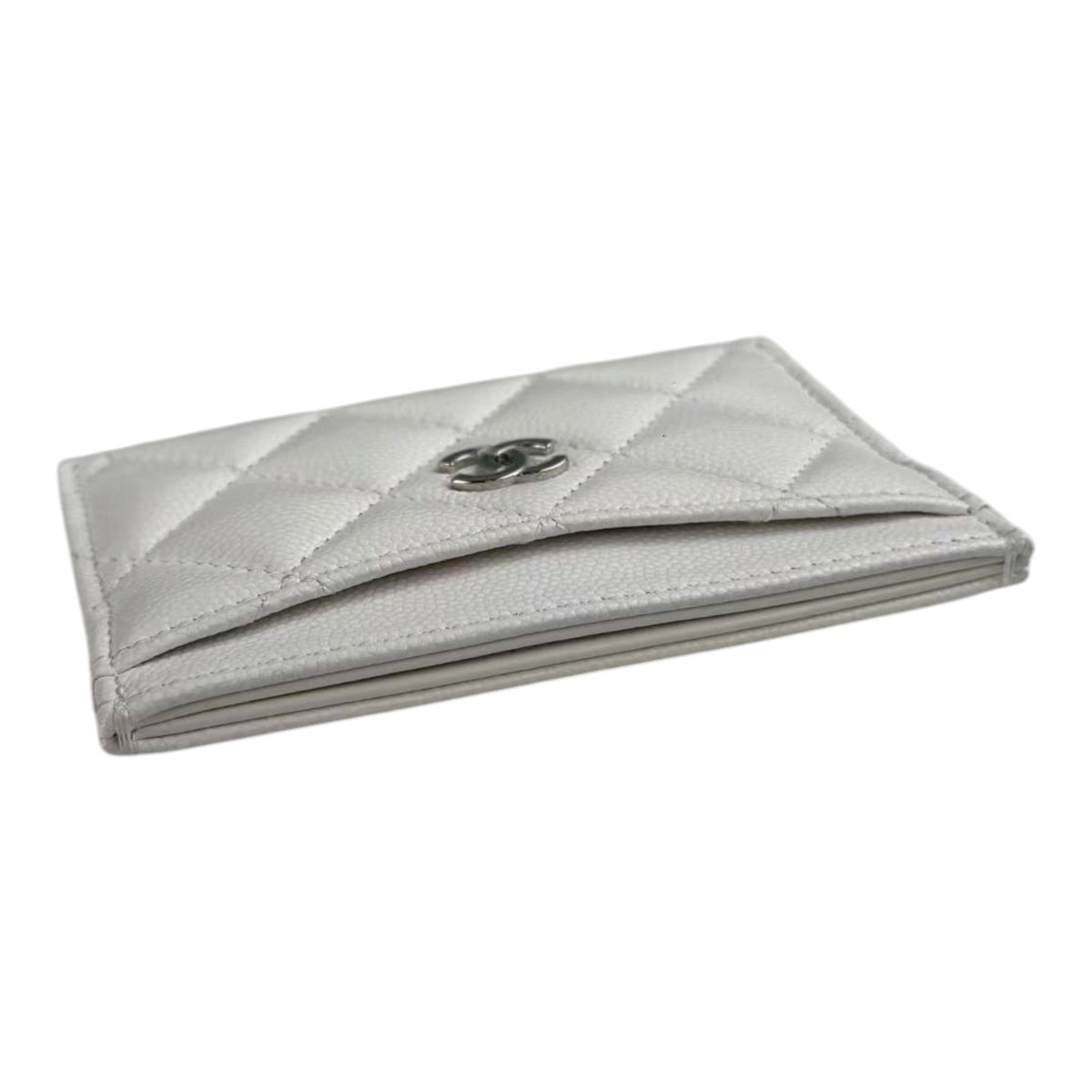 Chanel CC Caviar White Classic Cardholder SHW CHANEL