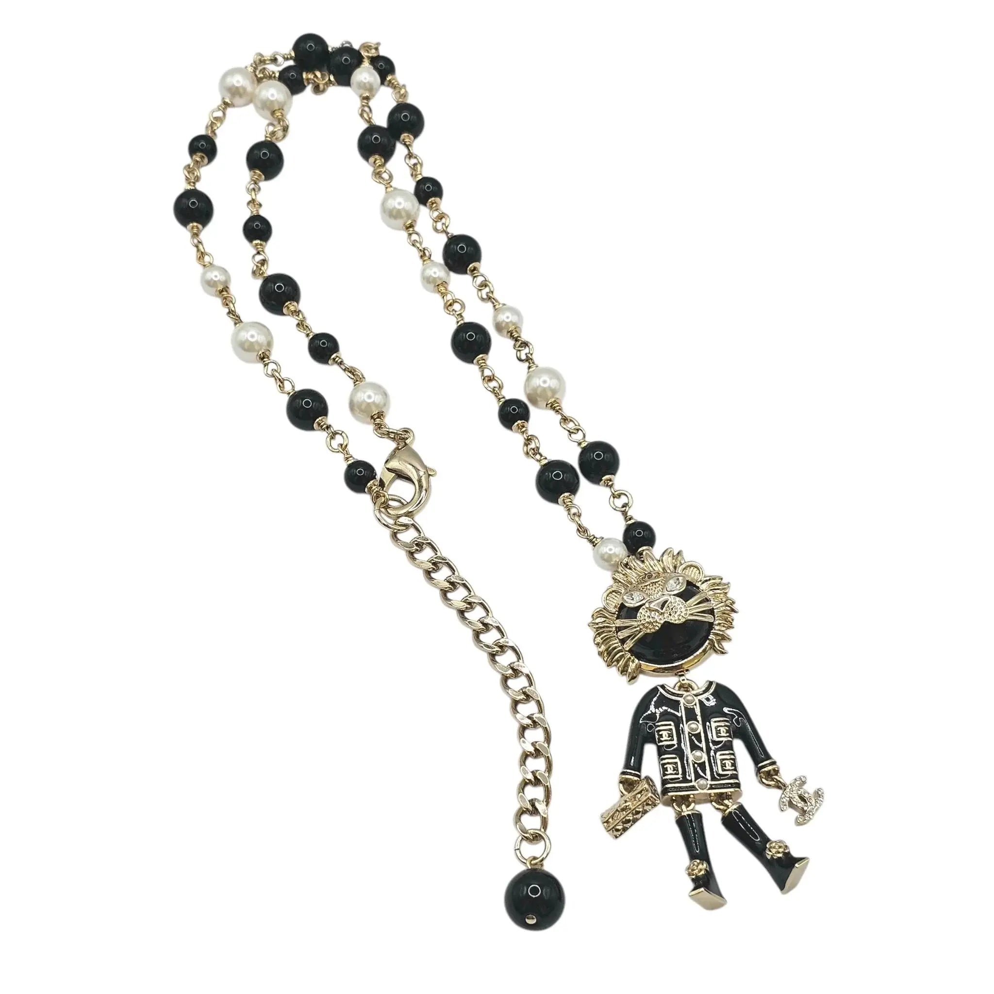Chanel CC Coco Lion Pearl Necklace 2022 CHANEL