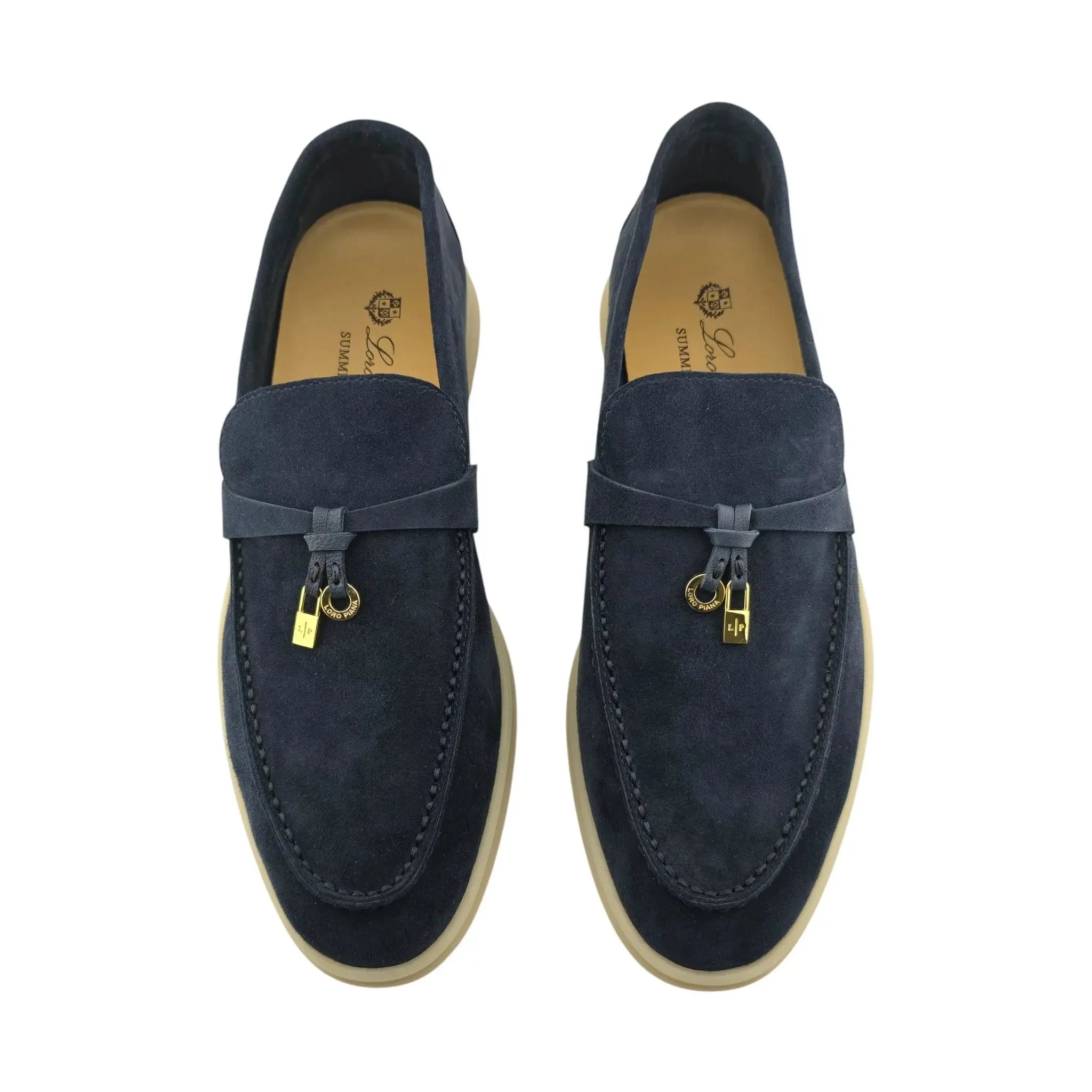 Loro Piana Summer Charms Walk Loafer - Navy - 39 LORO PIANA