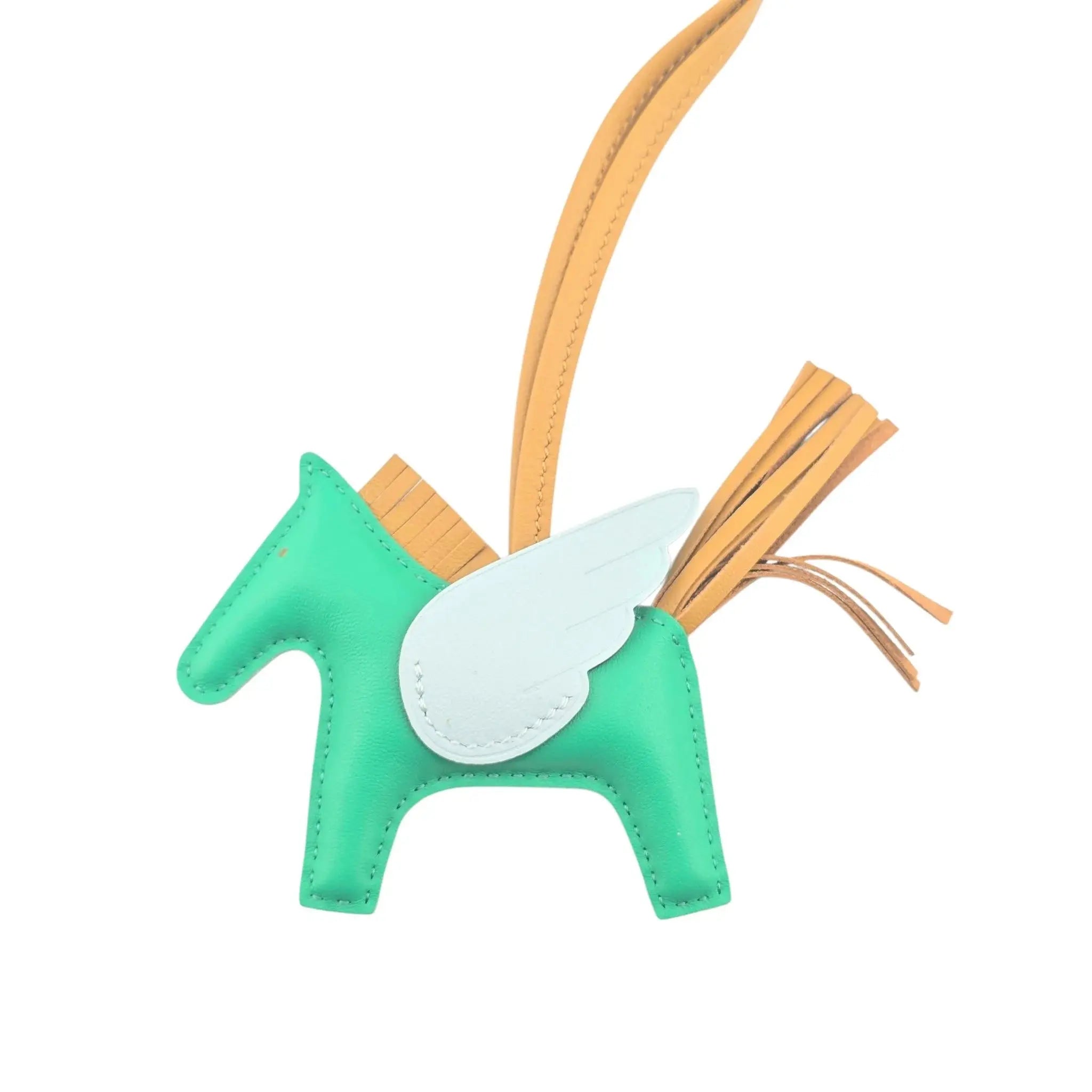 Hermès Pegase Rodeo Bag Charm PM Menthe/Sesame/Bleu Brume HERMES