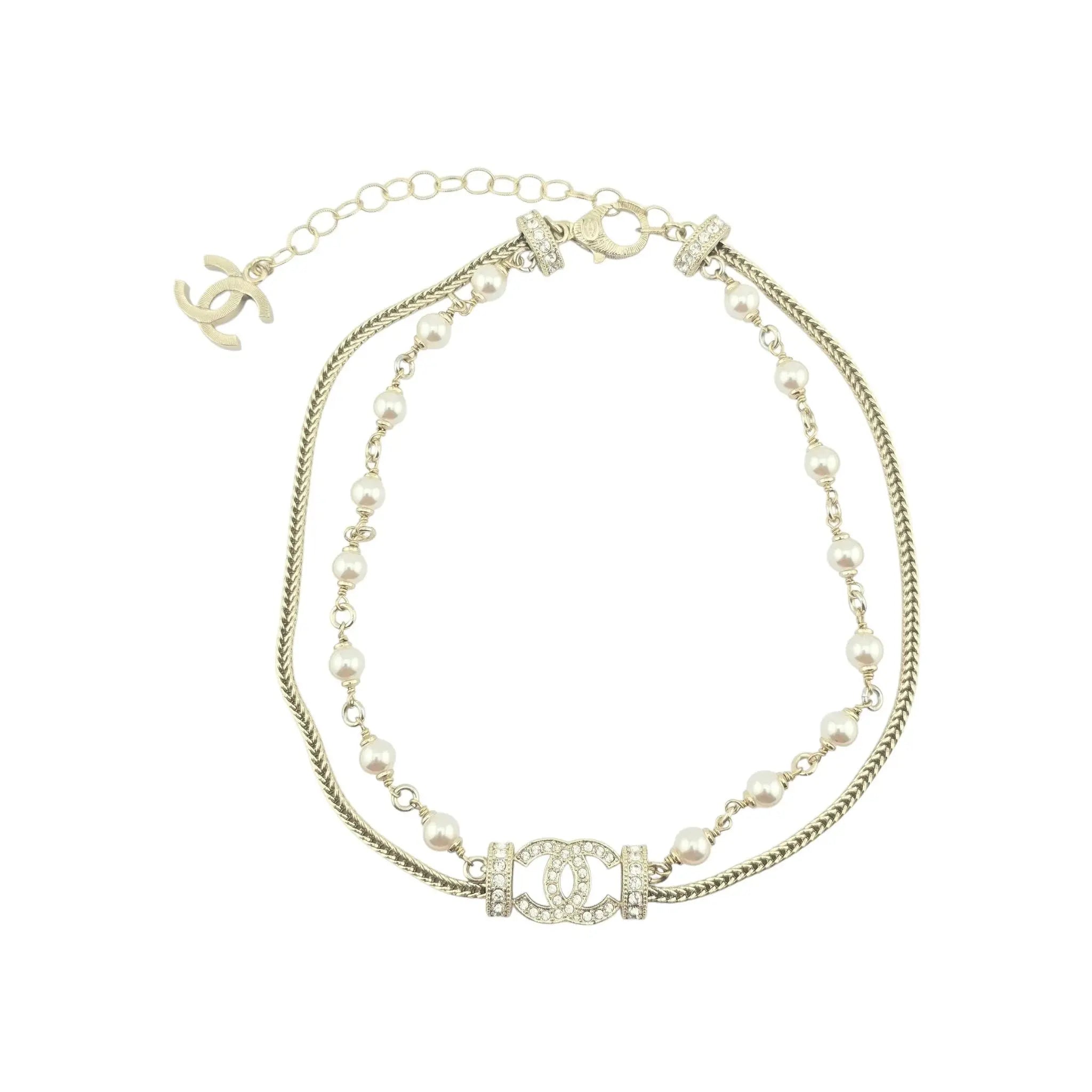 Chanel CC Faux Pearl Necklace B24 CHANEL