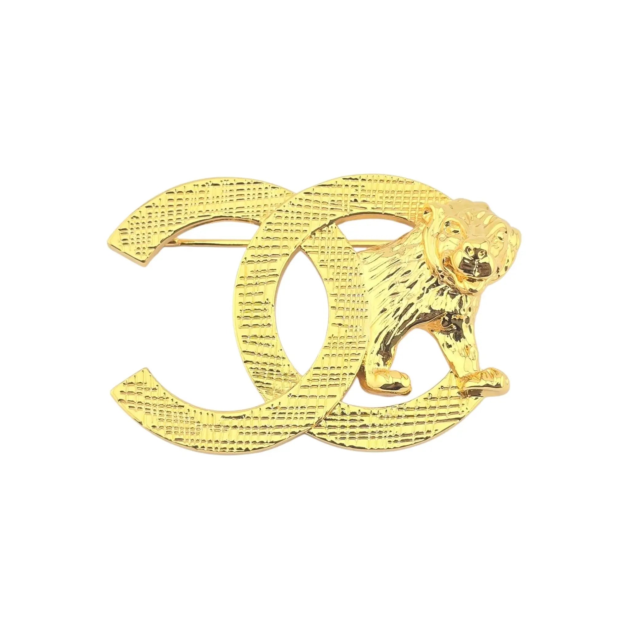 Chanel CC Gold Lion Brooch 2022 CHANEL