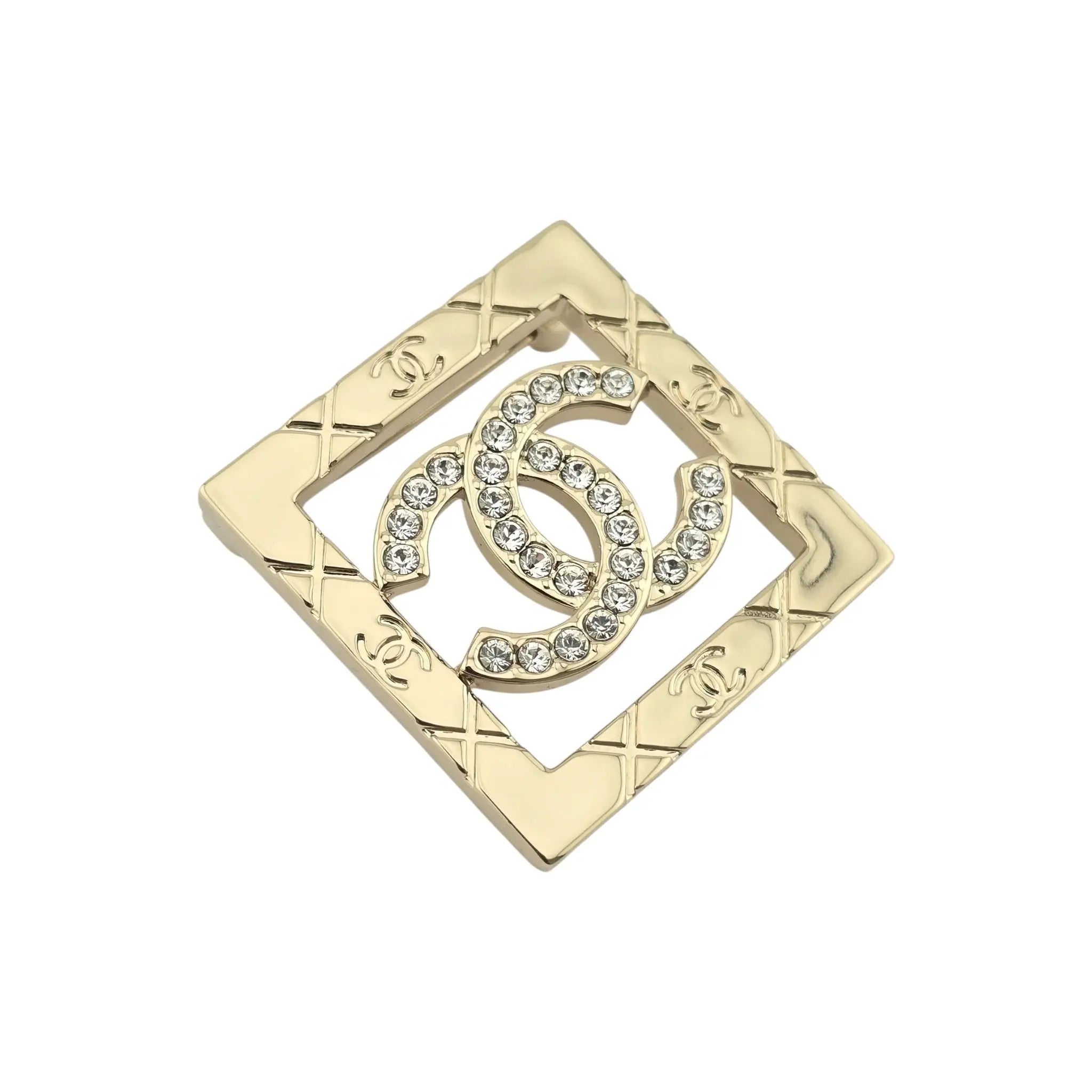 Chanel CC Square Crystal Brooch 2025 CHANEL