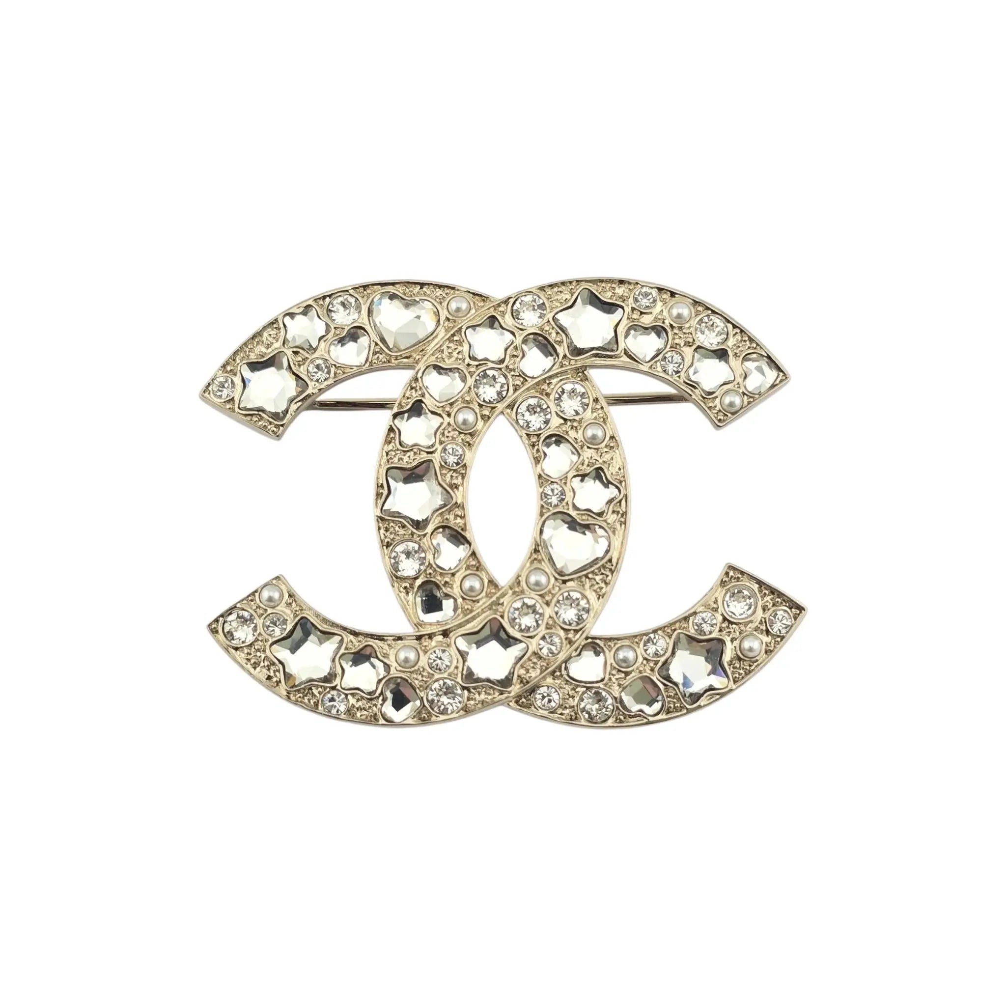 Chanel CC Gold Star Crystal Brooch 2025 CHANEL